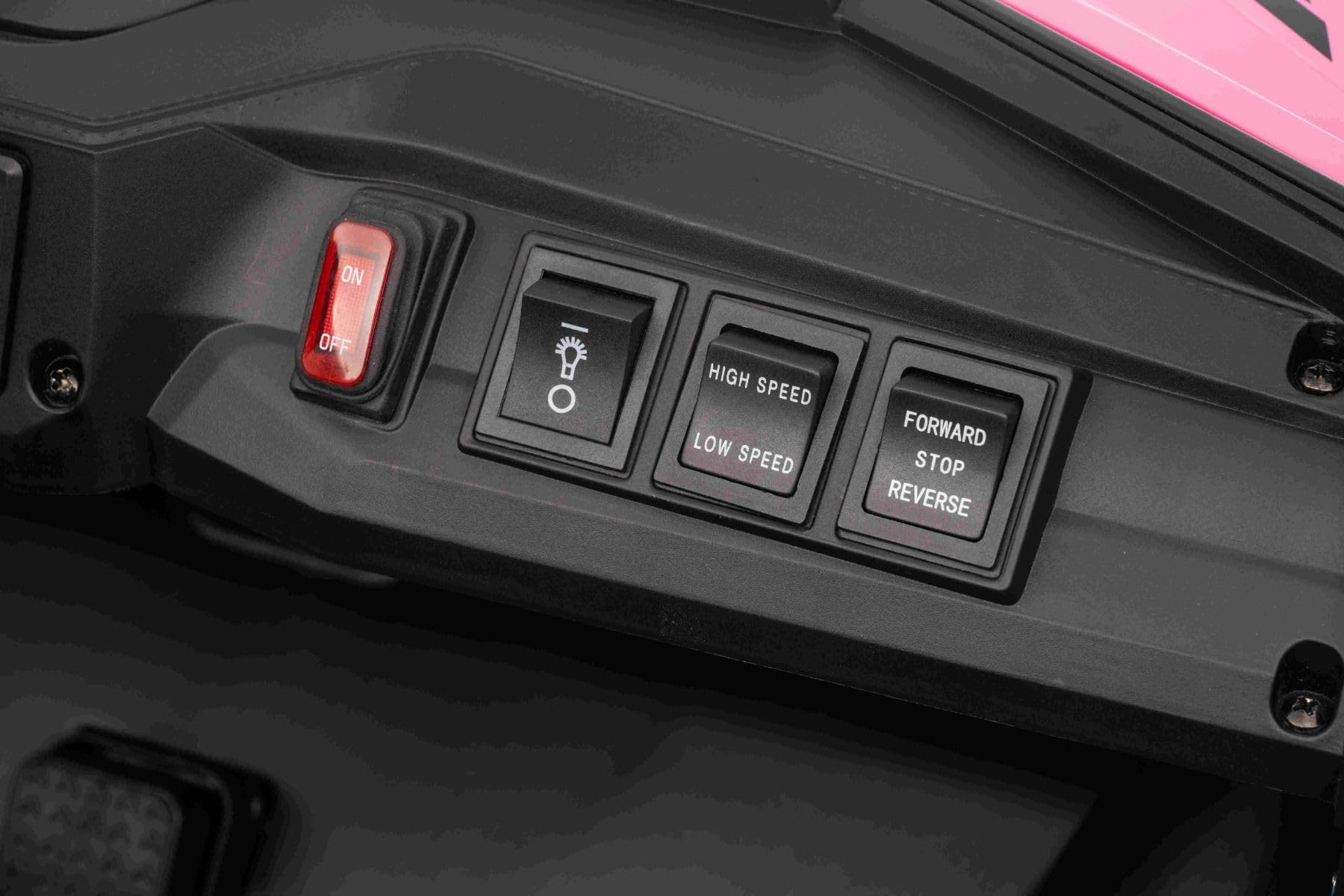 T-REX Ride 4x4 elektryczny samochód dla dzieci, 24 V, róże, odtwarzacz MP3 z wejściem USB/AUX, napęd 4 x 4, bateria litowa, zawieszenie, pilot zdalnego sterowania, oświetlenie LED