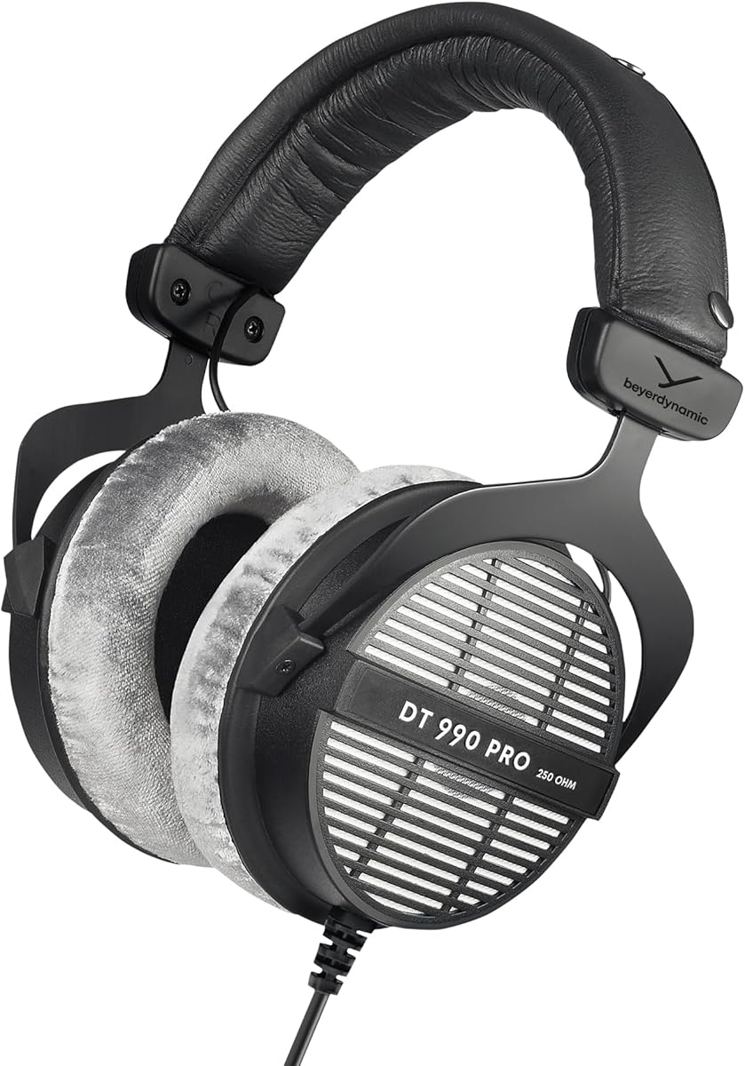beyerdynamic DT 990 PRO einseitig kabelgebundener Over-Ear-Studiokopfhörer für Mixing, Mastering und Editing mit 250 Ohm. Handmade in Germany