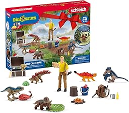 schleich 98984 Calendrier de l'avent Dinosaurs, dès 5 ans, DINOSAURS - coffret, 24 pièces