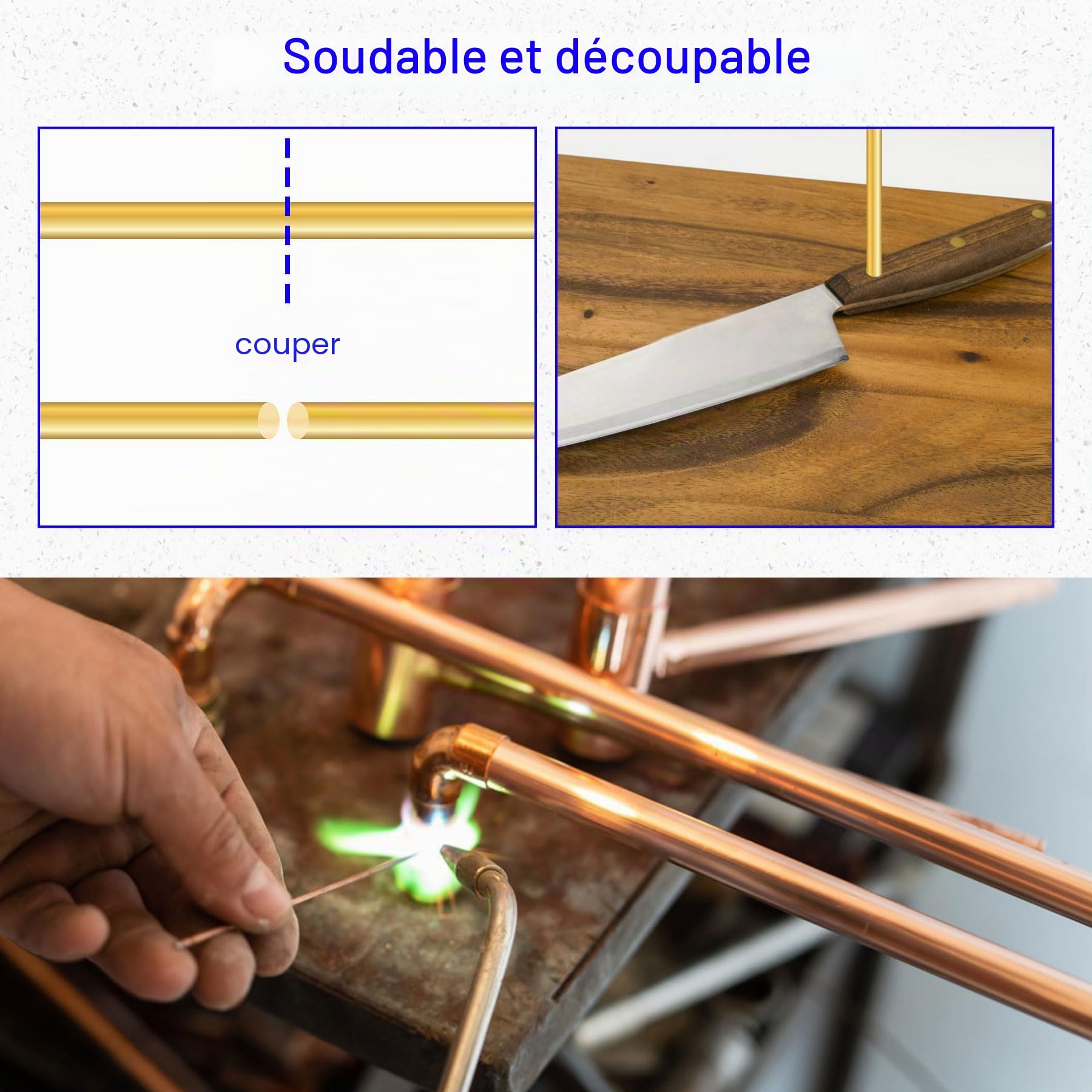 Lot de 2 barres rondes en laiton massif de 8 mm, iMeistek de 200 mm de long,Pour tour de bar, bâton, modèles RC, bricolage