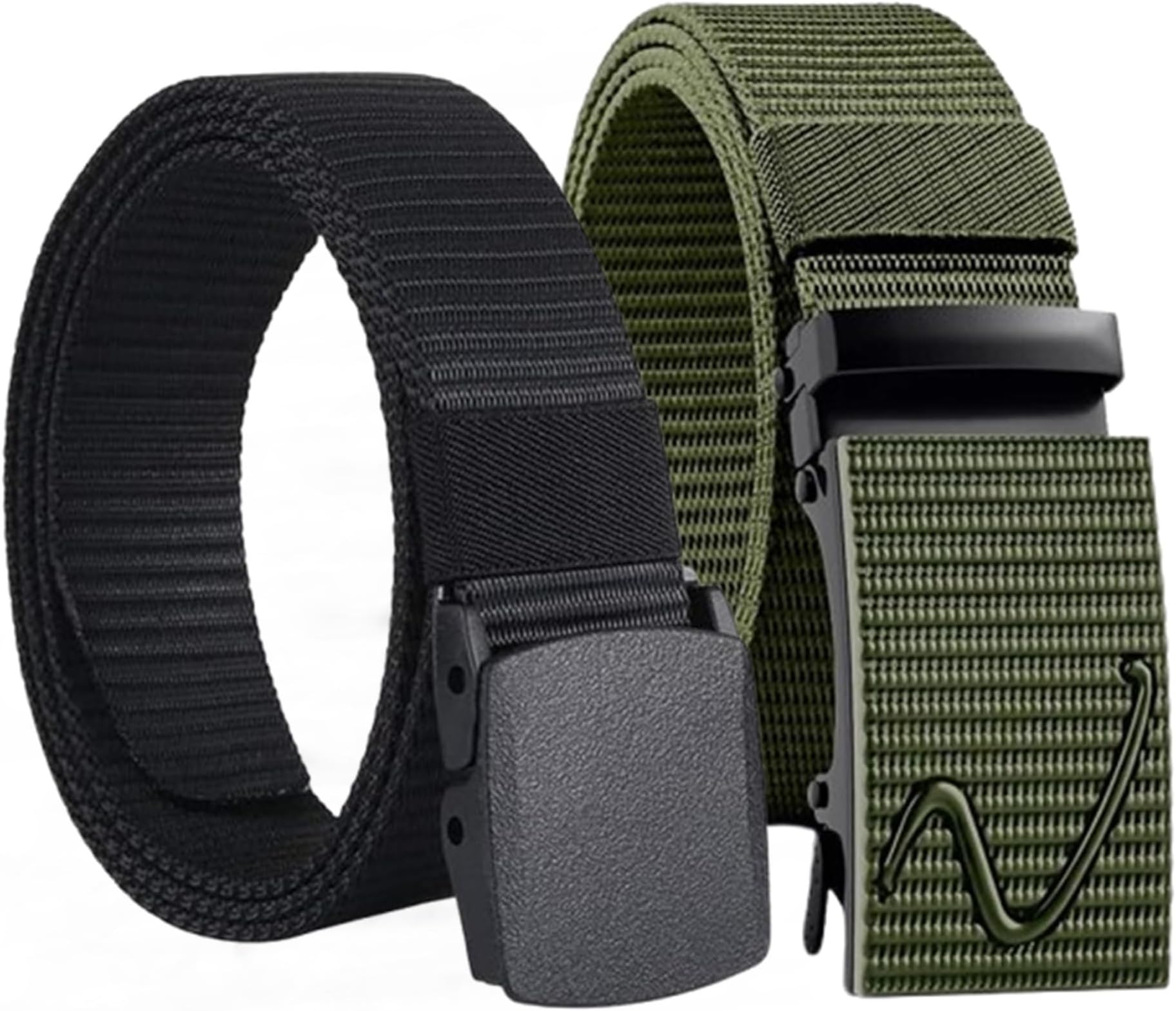 Men's Tactical Belt Set, Nylon Web Belt with Automatic Buckle