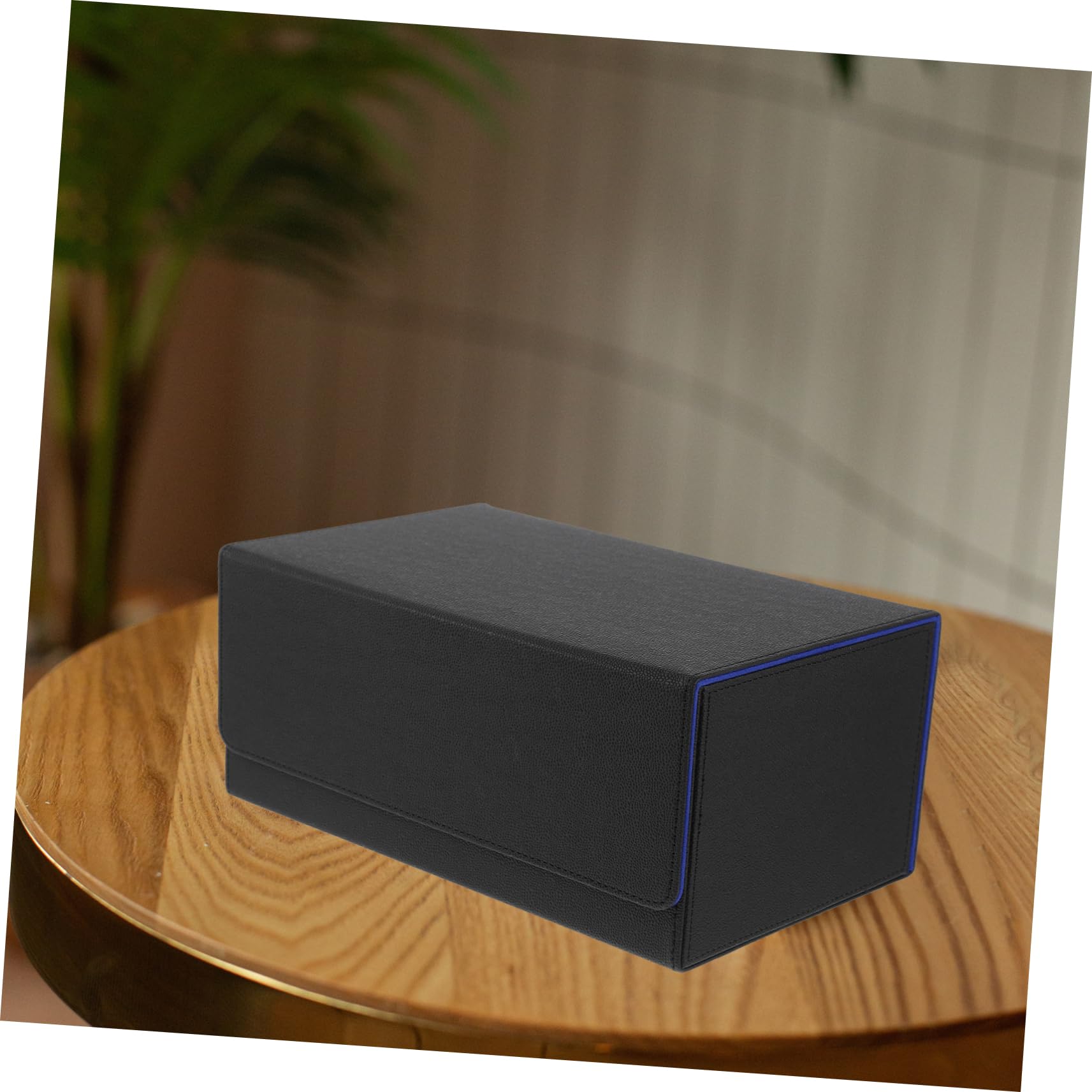IMIKEYA Scatola Porta Carte da Gioco in Pu Blu, Chiusura Magnetica e Resistente All’usura, Contenitore Elegante per Organizzare Carte e Giochi