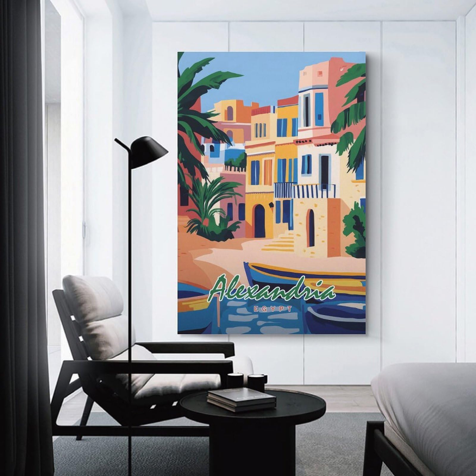 Junmoney Wall Picture Print Alexandria, Egypt Travel (2), 20x30inch(50x75cm), for Living Room, Bedroom Or Apartment Walls, A Home Accent with Warm Character