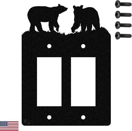 Miniatura 8 de Bear - Placa de pared dúplex individual (potencia única, negra) - Fabricado en Estados Unidos