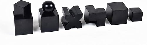 Miniatura 5 de Royal Chess Mall Bauhaus 1923 - Juego de ajedrez abstracto reproducido solo piezas de ajedrez, juego de ajedrez de madera de boj ebonizado sólido,