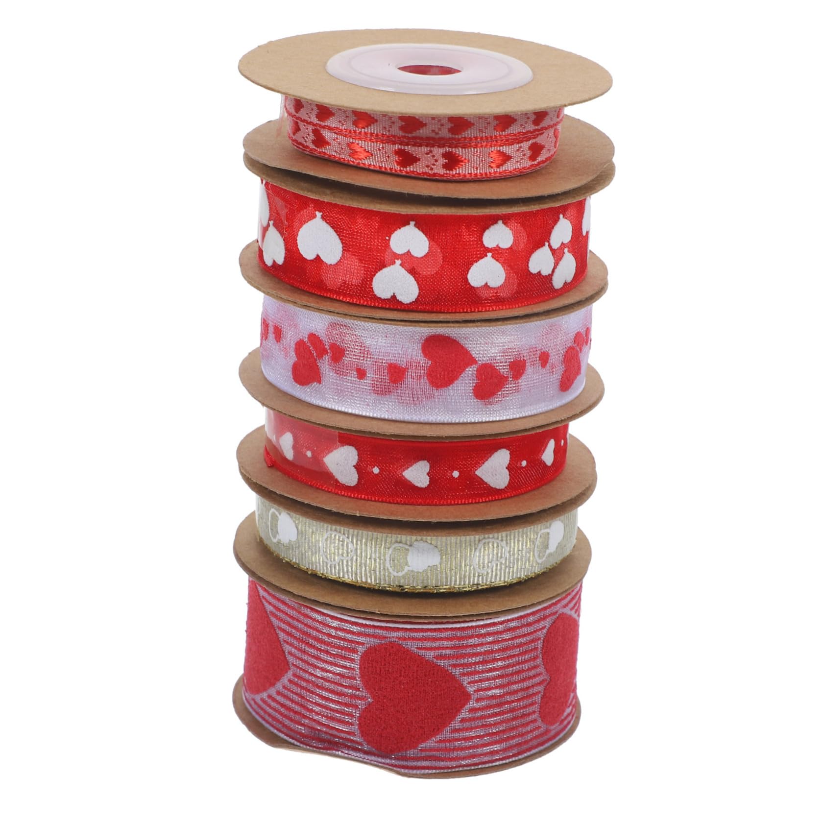 24rollen Herzmuster Geschenkband Für Valentinstag Und Hochzeiten Dekorative Ribbons Für Kreative Bastelprojekte