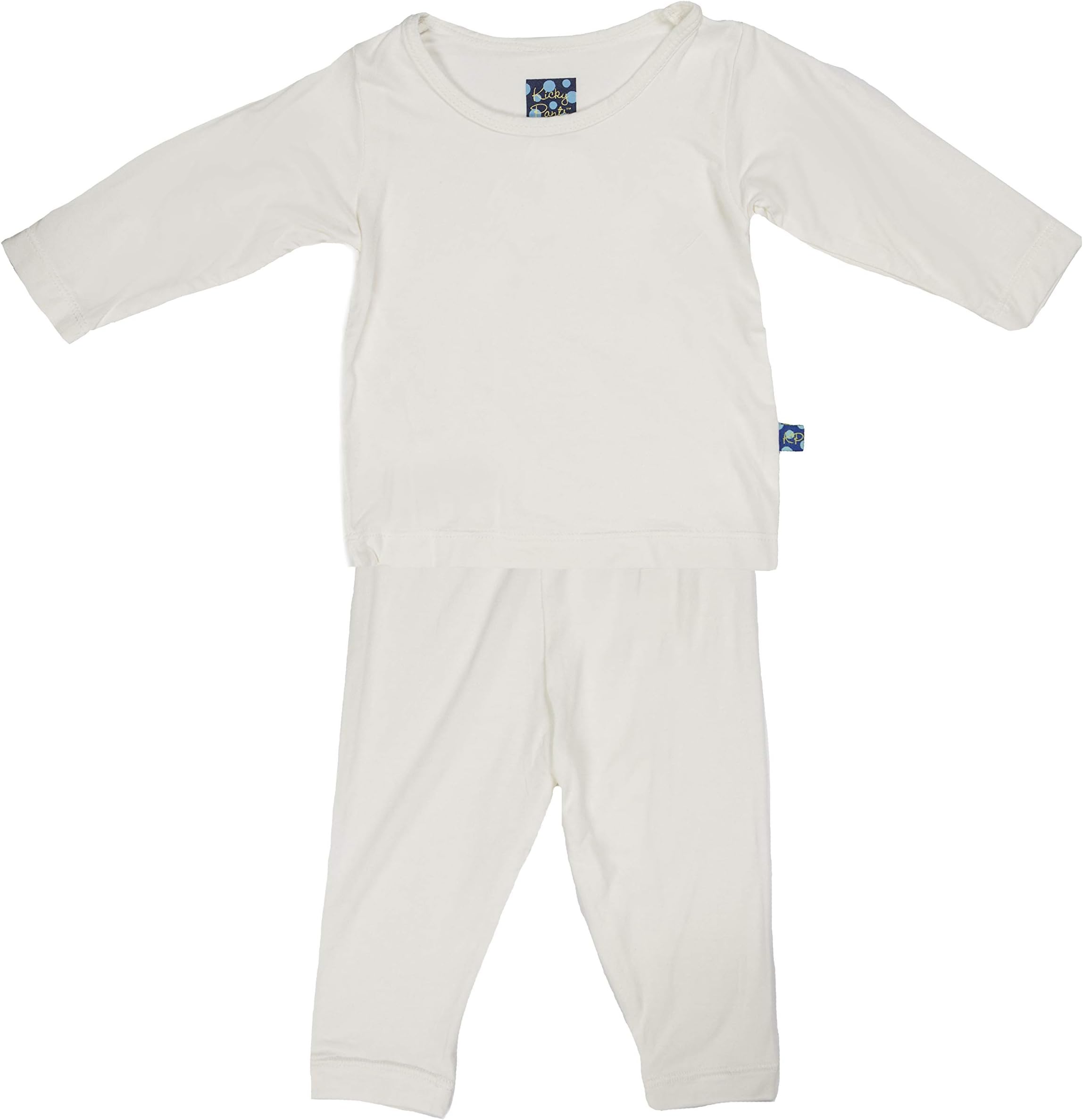 KicKee Pants Unisex Child Long Sleeve Pajama Set - Natural - 2T