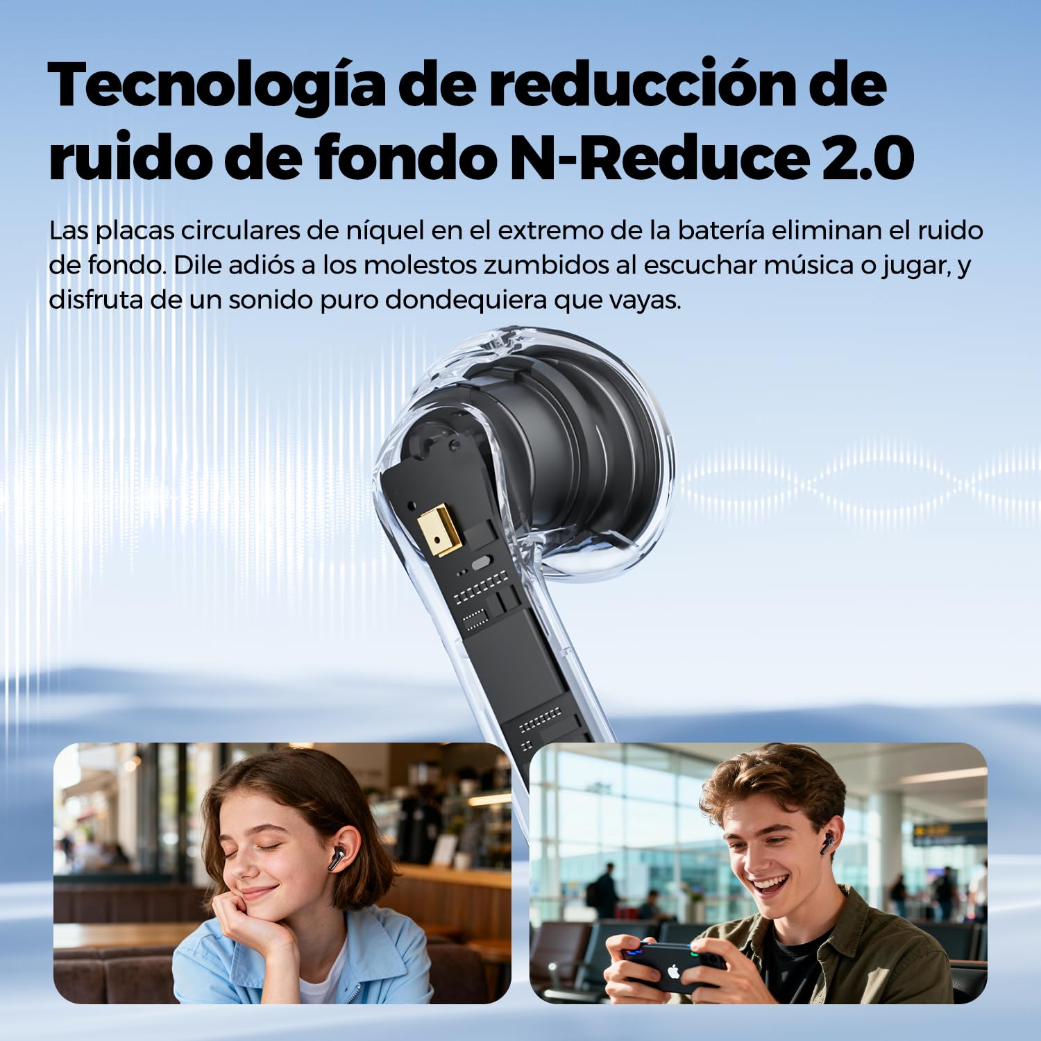 SoundPEATS Air6 HS Auriculares Inalámbricos BT 6.0, Cascos Semiabiertos con Controlador Biomagnético Triple de 13mm, Audio Lossless LDAC y Hi-Res, Cancelación de Ruido 4 Mic, 45H, IPX5, Carga Rápida