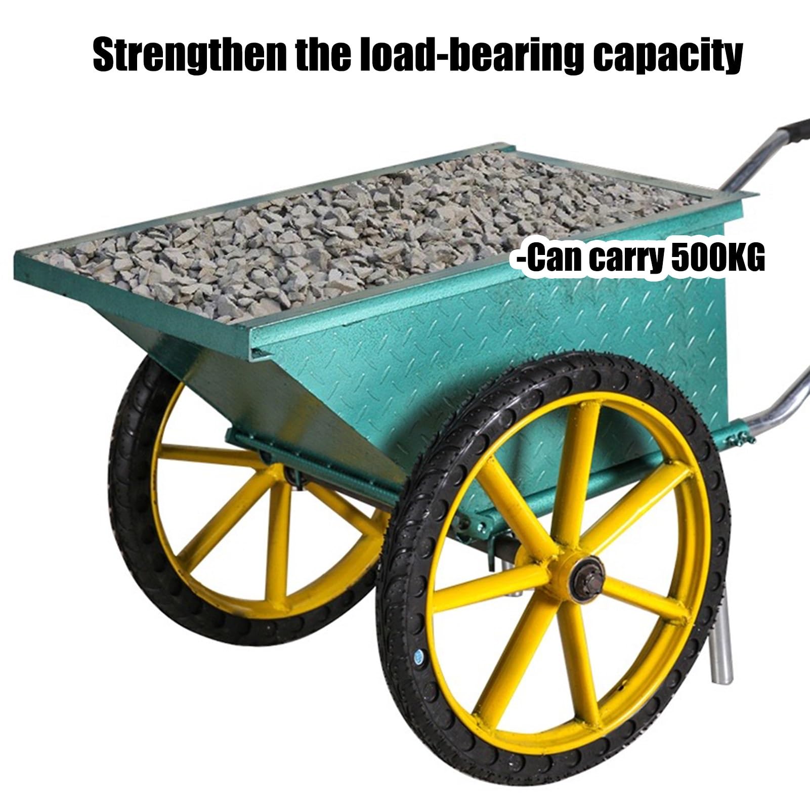 Wózek Ogrodowy, Taczka Budowlana, WóZek RęCzny Z 2 Kołami, Wózek Heavy Duty Z Kołami Terenowymi, Do Gospodarstwa Rolnego, Sadzenia W Ogrodnictwie, Zielony