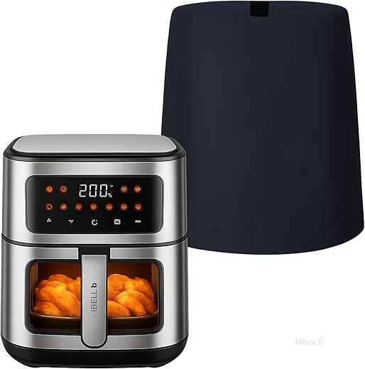 TDCL Air Fryer Dust Cover compatible with I BELL Digital 8L Only Waterproof Scratch-Resistant Fabric Appliance Protective Case Easy to Clean…