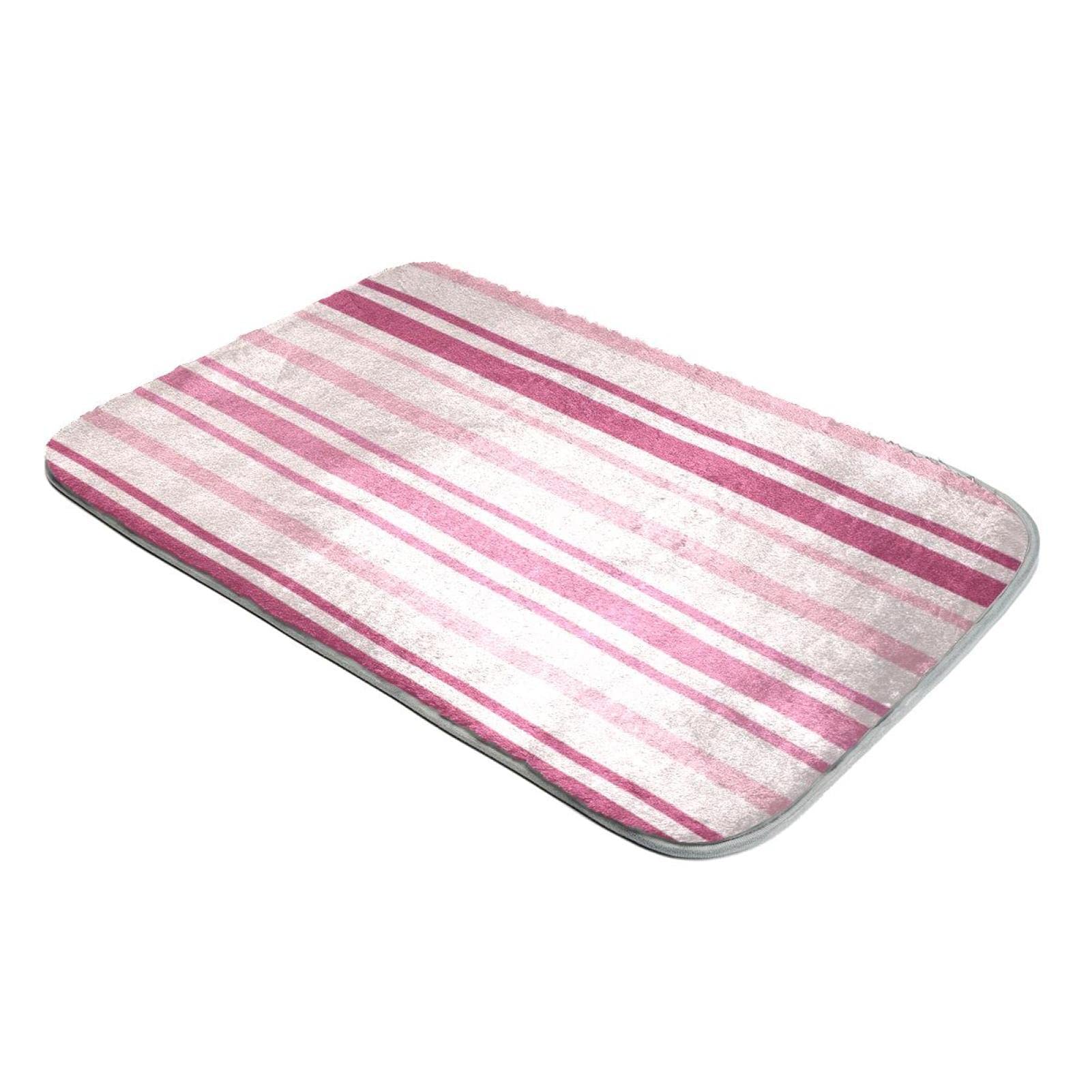 Tapis à poils longs rose anti-froid en fausse fourrure pour sols carrelés
