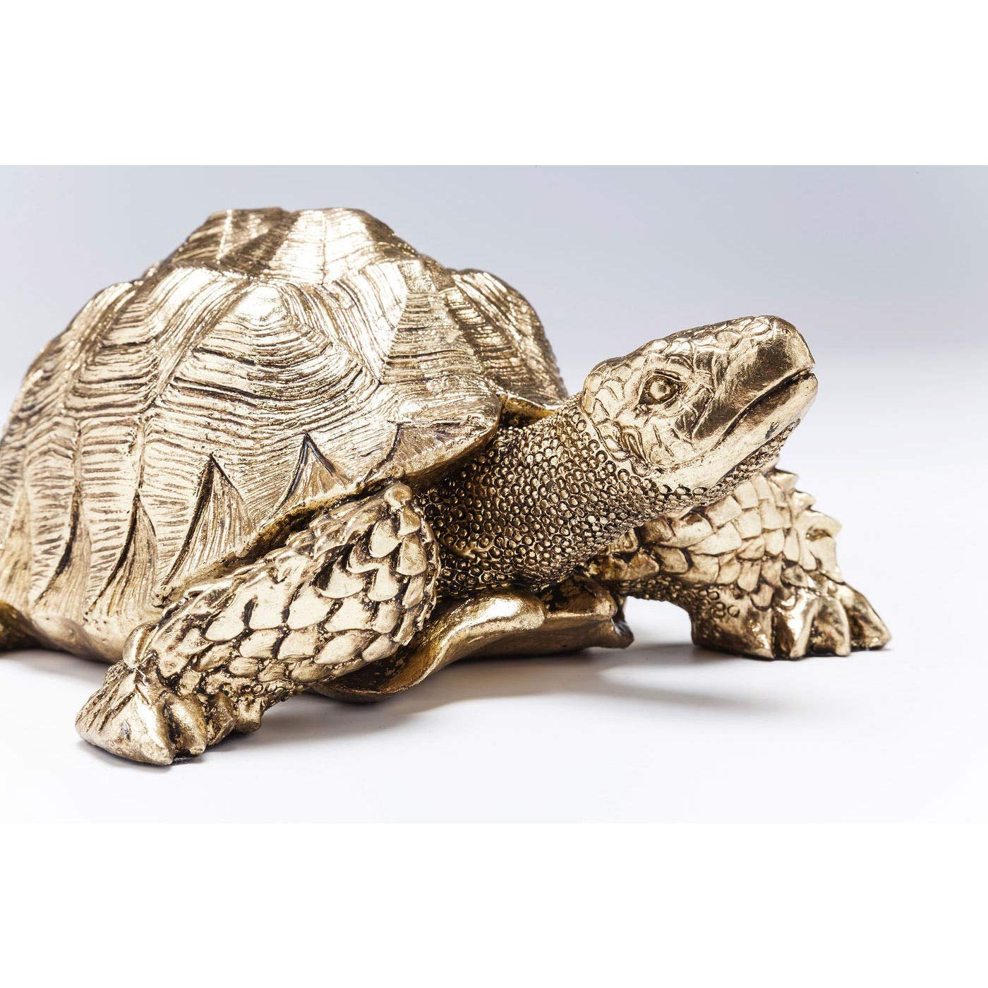 Kare Desing Deko Figur Turtle, Gold, 11x26x20 cm, Deko Objekt, Wohnaccessoire, Dekoration, Schildkröten Motiv, Wohnzimmer