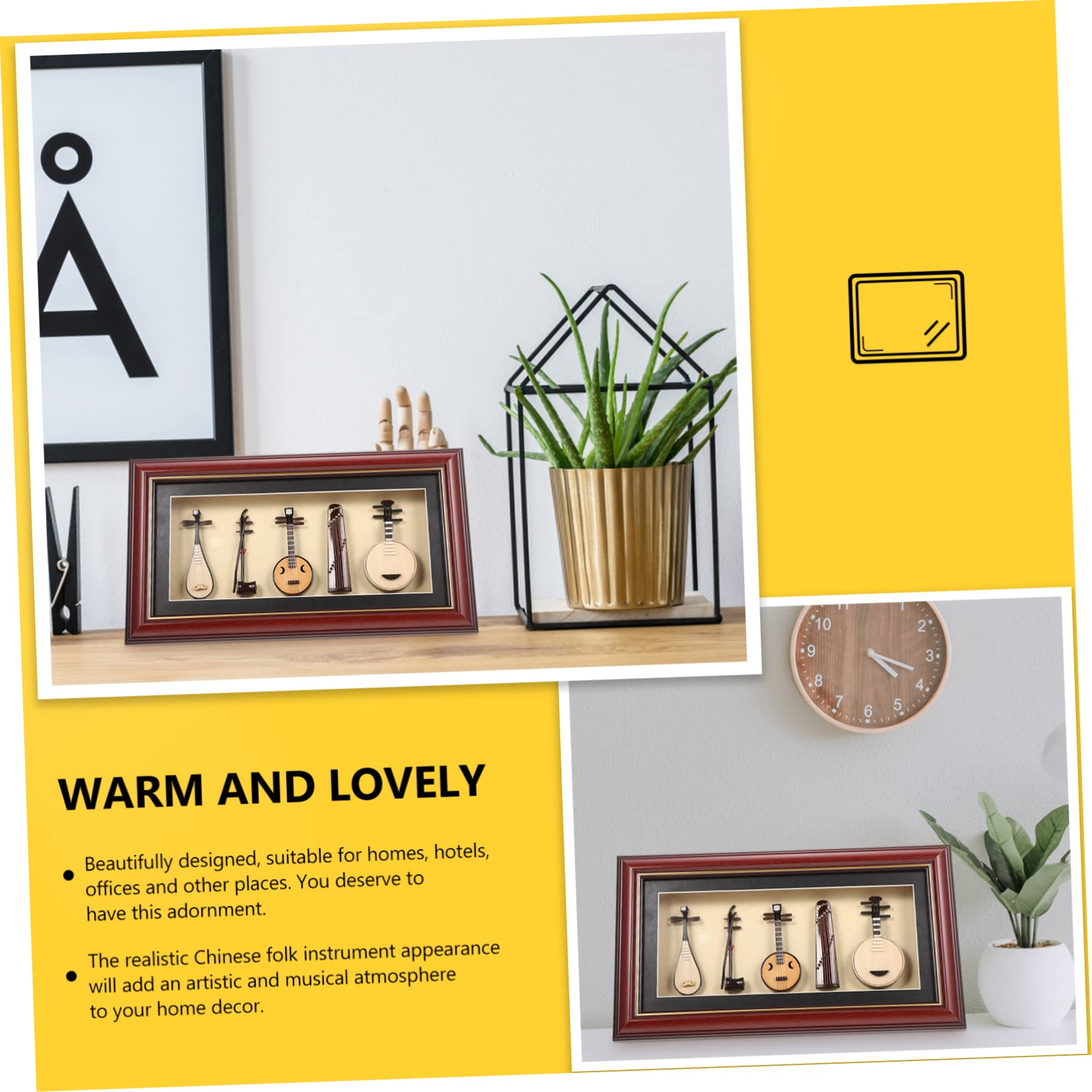Set da 5 Modelli di Strumenti Musicali Folk Realistici per Arredamento Casa e Regalo