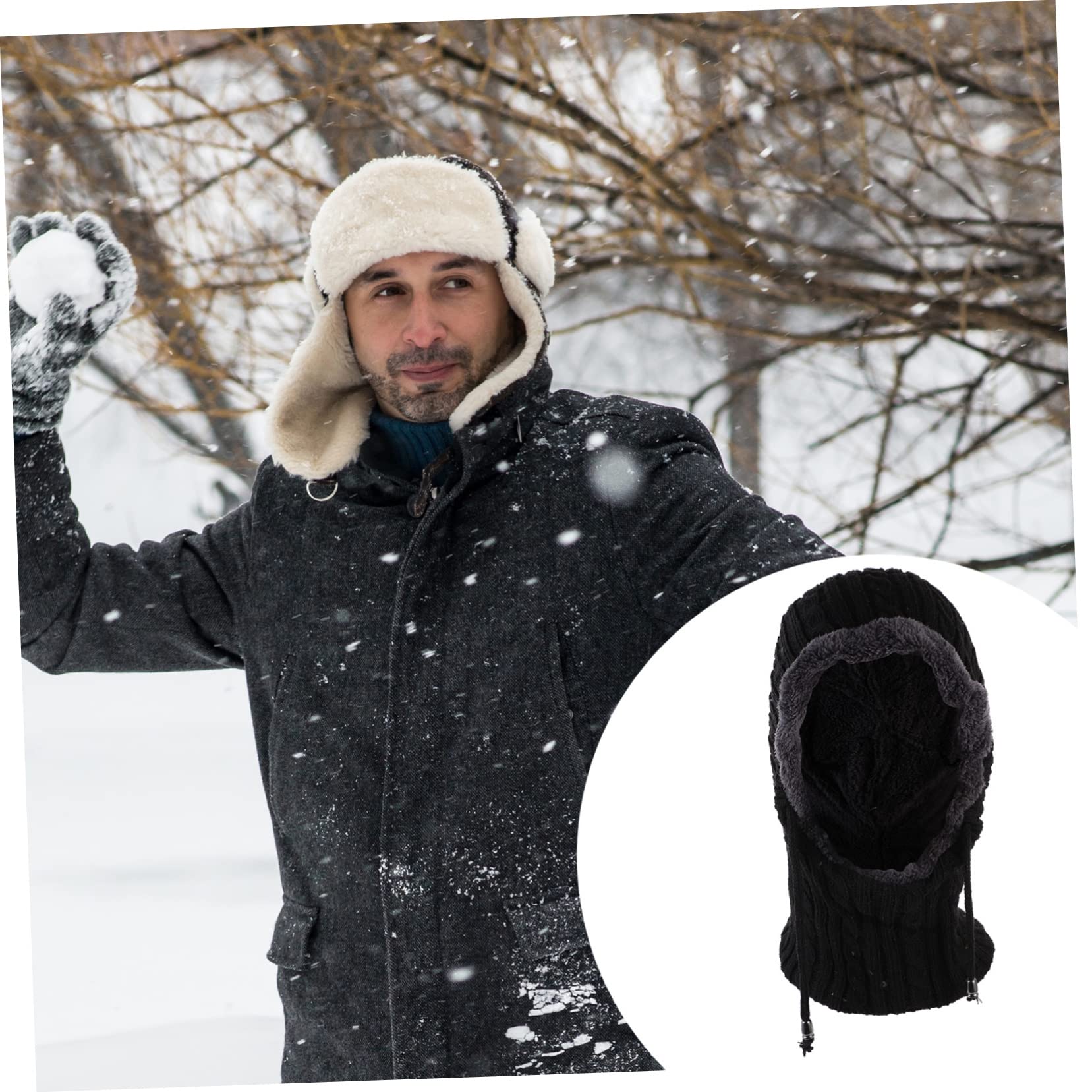 Beavorty Cappello in Maglia di Pile Nevicare Berretto da Donna Maschere da Sci Sciarpa da Sci Cappelli per Le Donne Cappello per Le Donne Cappelli per Uomo Uomini Scaldacollo Rosso