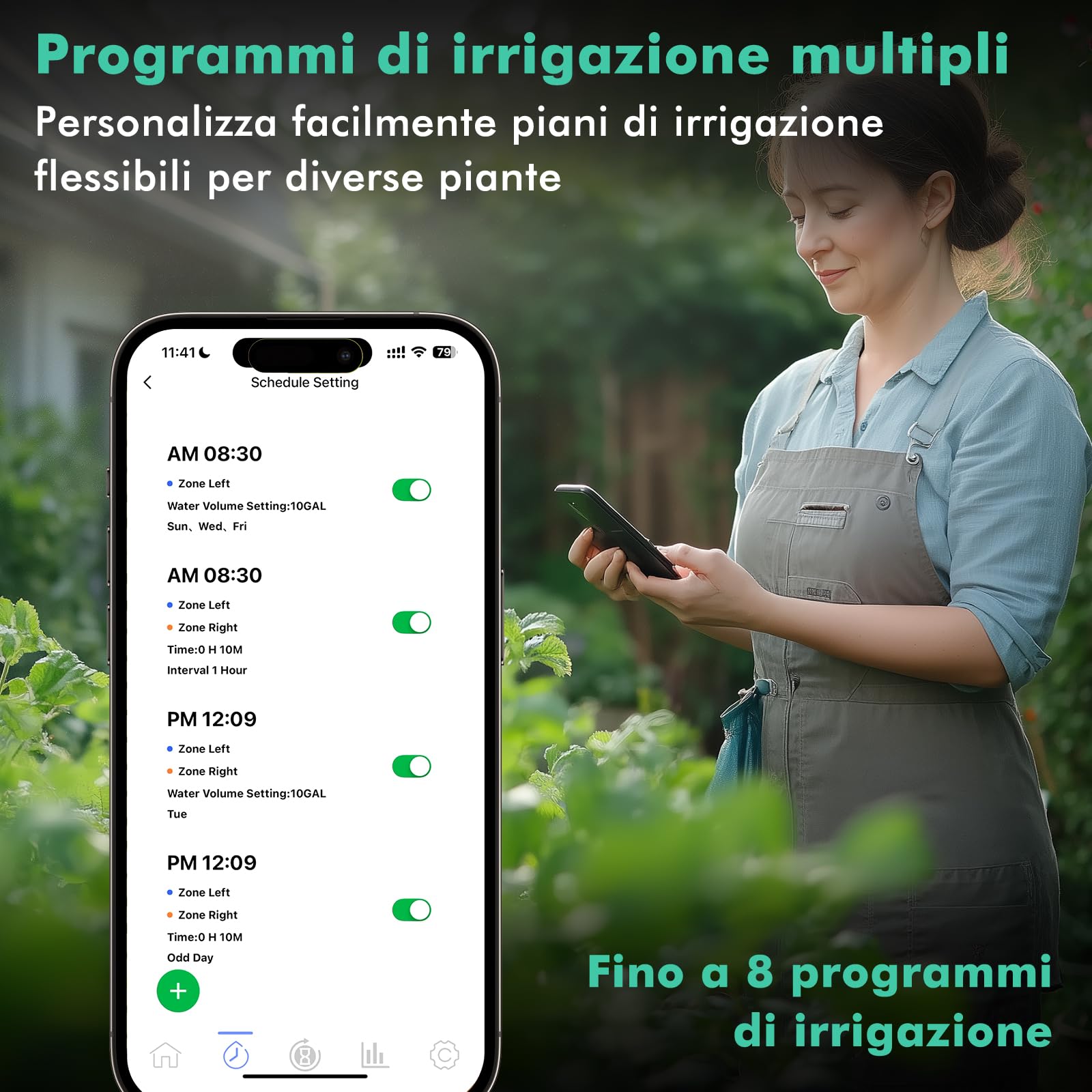 RESTMO Computer di Irrigazione a 2 Zona con Chip Bluetooth | Controllo app, Automatico/Manuale/Ritardo Della Pioggia, Timer di Irrigazione per Tubo da Giardino