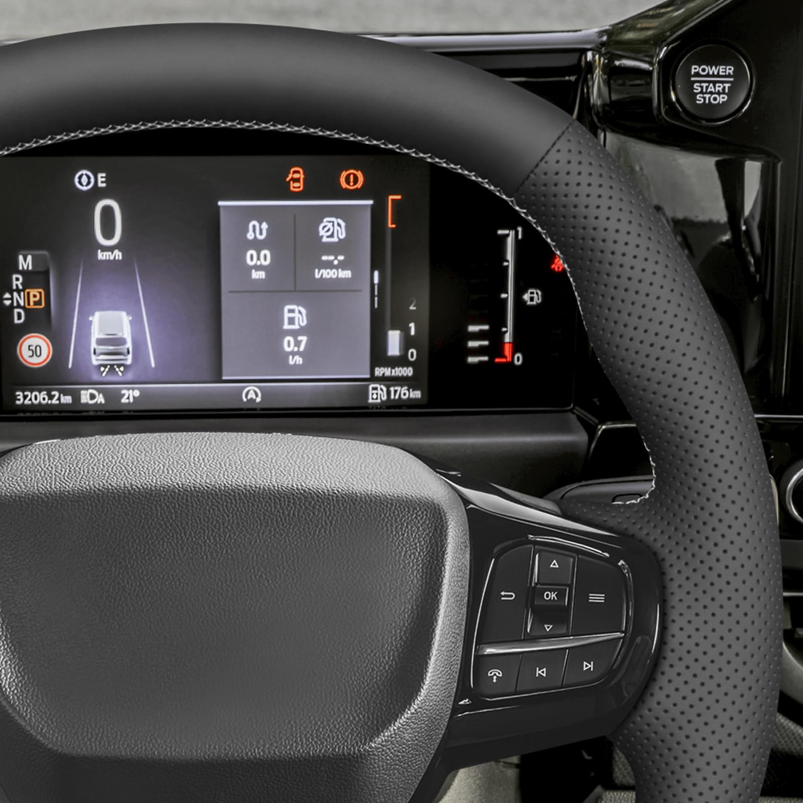 MEWANT Funda de Volante a Medida para Coser Ford Tourneo