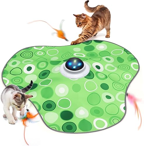 Miniatura 1 de Juguete interactivo para gatos, juguetes para gatos de interior, activado por el tacto, recargable por USB, pluma móvil, para todas las razas, gatos