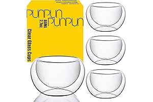 2.7oz. 80ml Tea Cups Double Wall Borosilicate Glass Espresso Cups