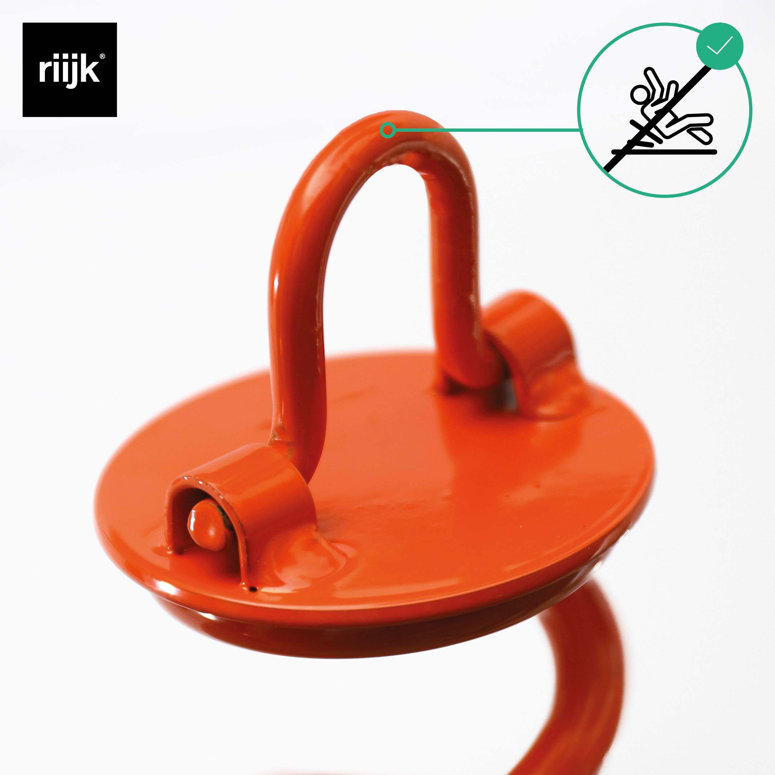 Ancoraggi A Terra Per Trampolino - 4 Pezzi In Acciaio Con Aiuto Vite, Arancione