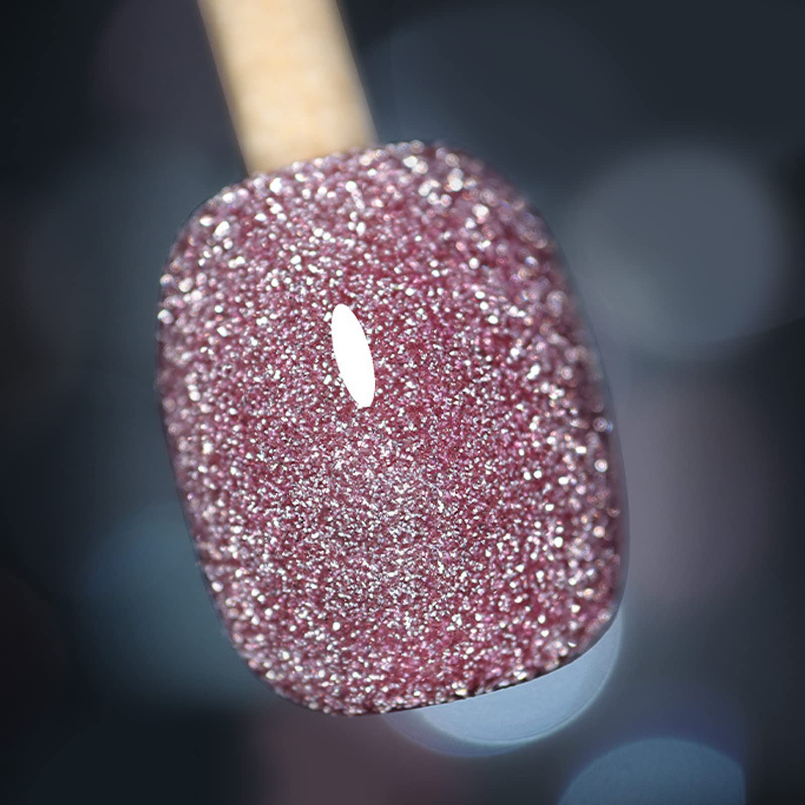 NitakouCat Eye Gel Nail Polish Holographic 9D Purple Cat Eye Shiny Gel Polish Glitter Soak Off Nail Polish with Magnetic Stick for Nail Salon