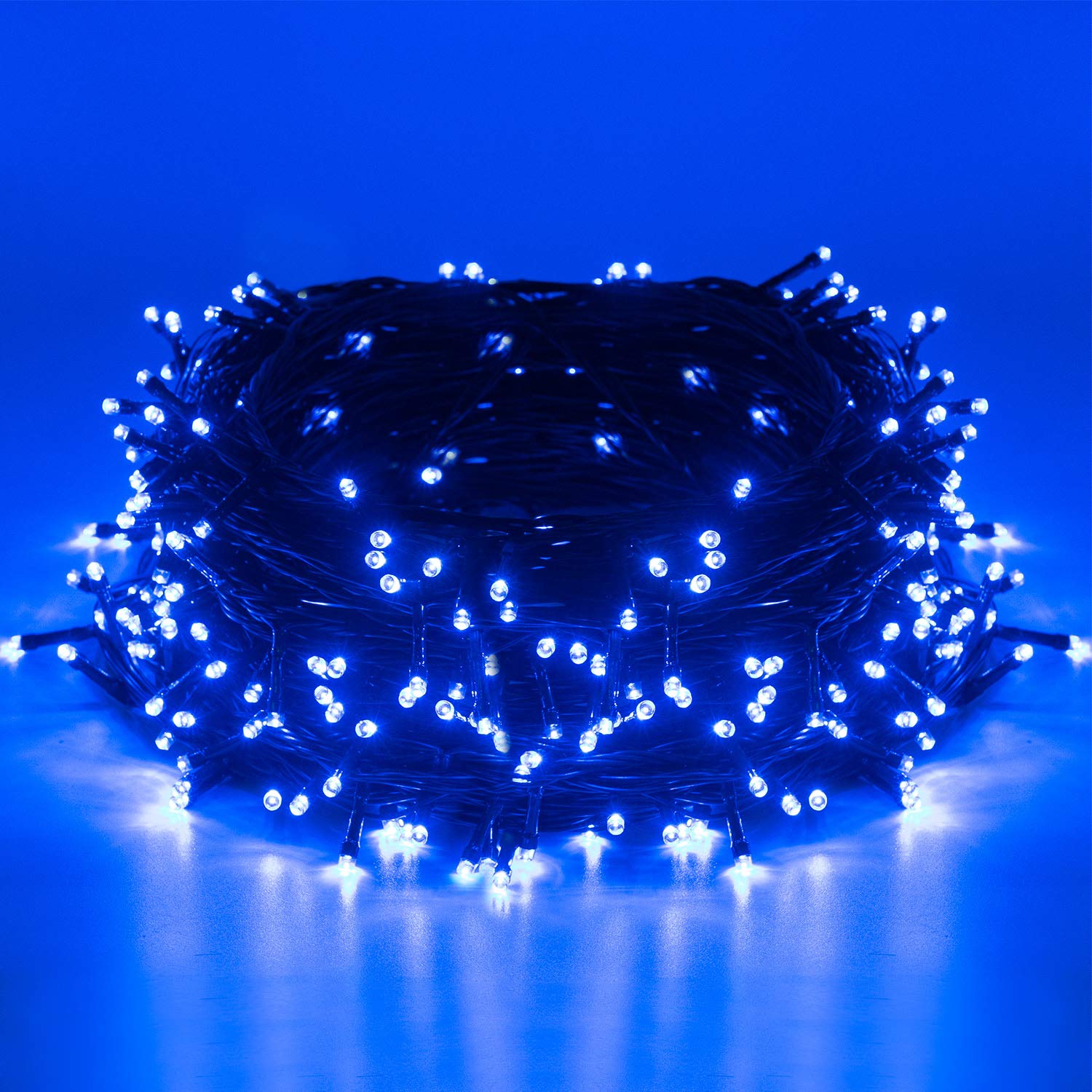 Halloween Outdoor String Lights 35m/115ft 320 LEDs 8 Modes Waterproof End to End Expandable Christmas Decorations Fairy Lights for Patio Home Tree Wall Party Wedding Pubs (Blue)