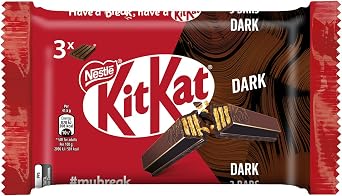 Kitkat 4 Finger Dark 3-Pack Chocolate Biscuit Bars Candy Kit Kat 125G