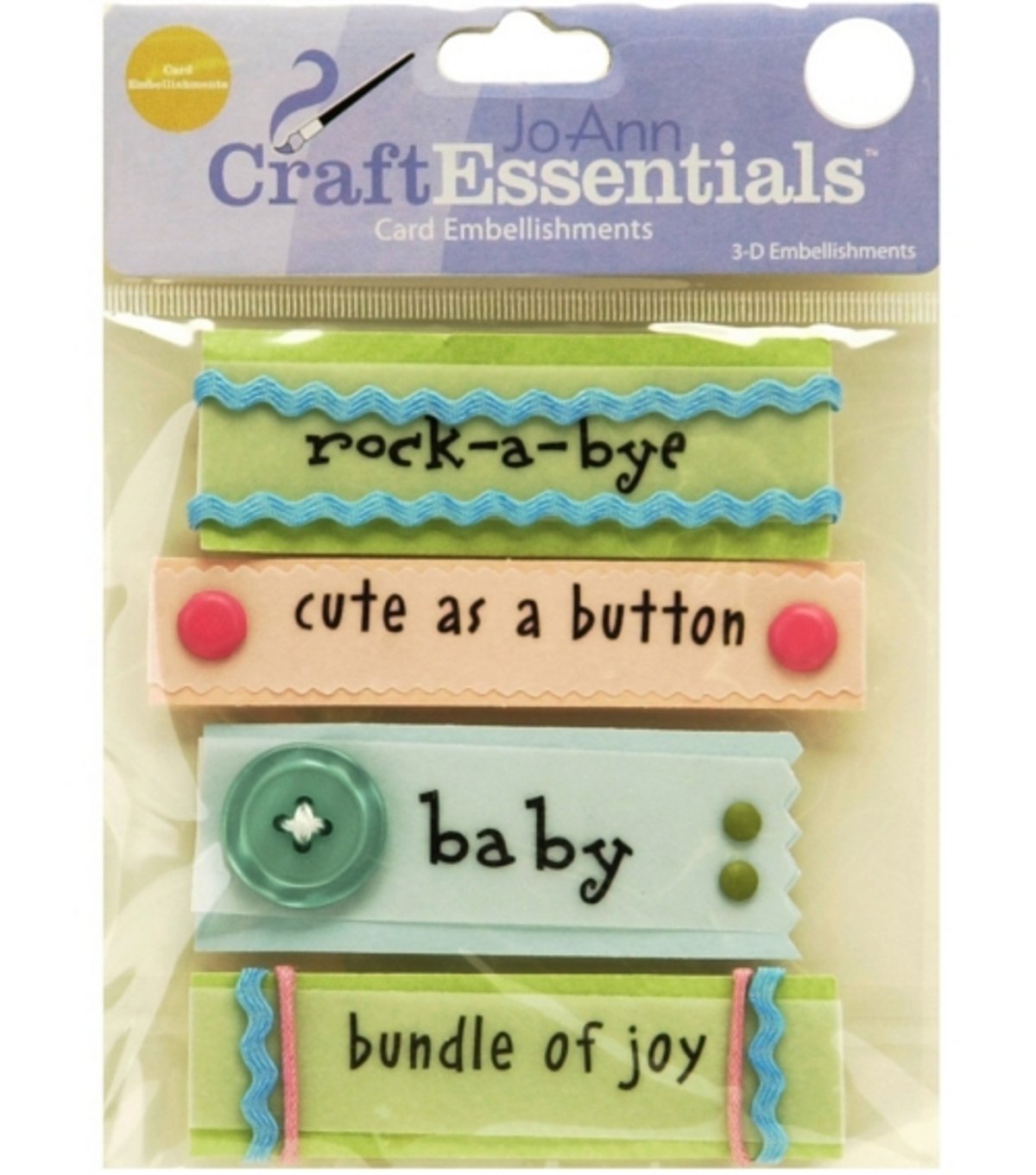 Craft Essentials Baby Words Embellishments