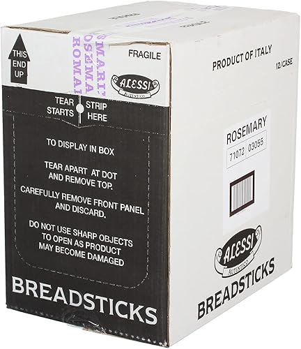 Miniatura 6 de Alessi Palitos de pan importados, palitos de pan crujientes italianos de romero Autentico, bajos en grasa, hechos con aceite de oliva virgen extra,