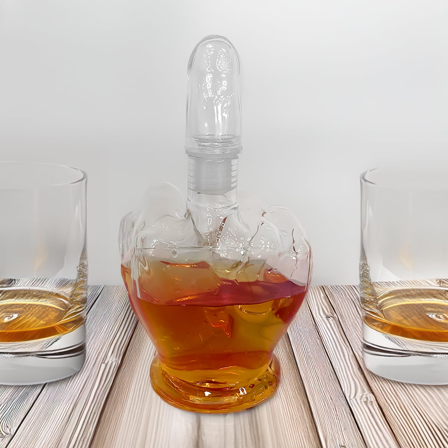 Cadeaux whisky pour homme, décoration du majeur, carafe à whisky, carafe en verre de 750 ml de capacité