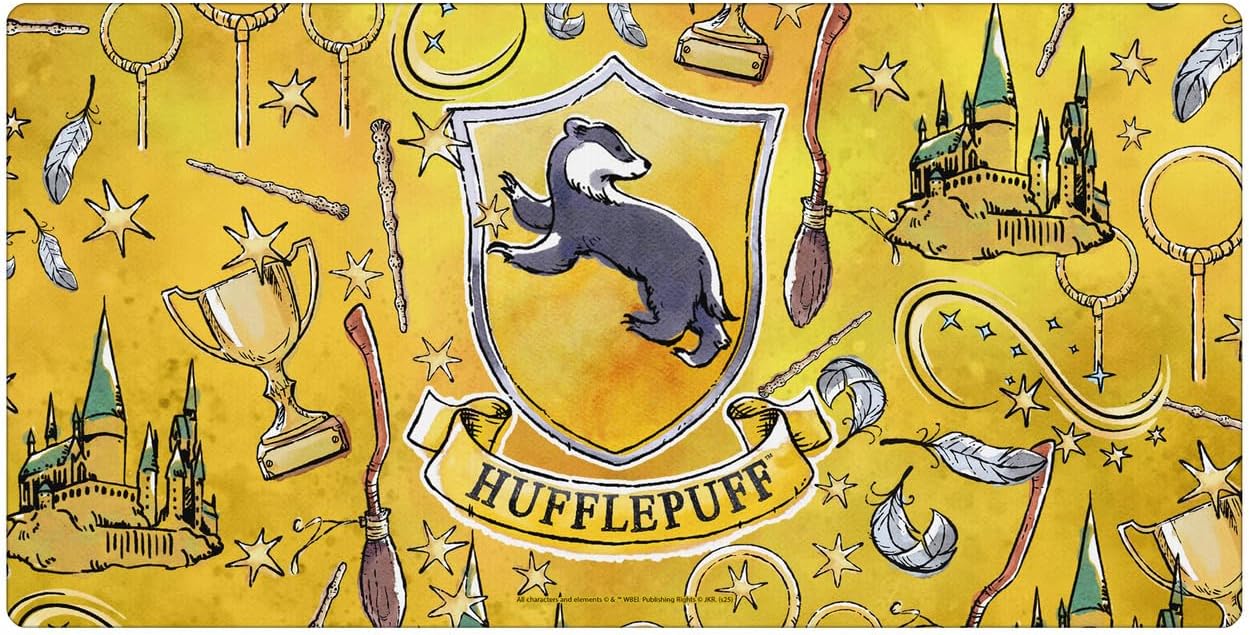 Head Case Designs Officially Licensed Harry Potter Hufflepuff Graphics 23.62 x 11.81 x 0.12 inches (600 x 300 mm) - L Gaming Office Desk PC Keyboard Mouse Mat Pad