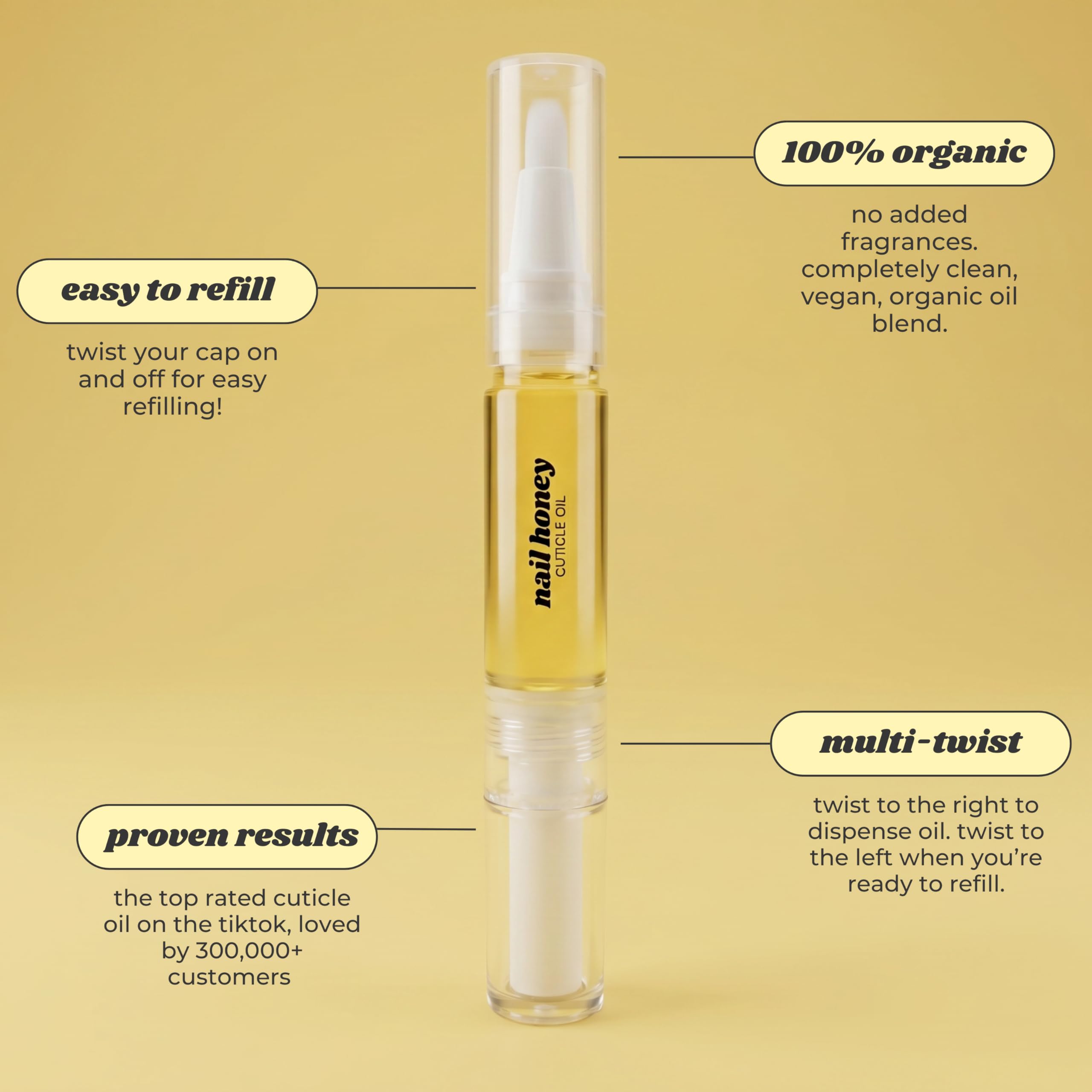 Amazon.com : Twinkled T Nail Honey - Organic Nail Strengthening