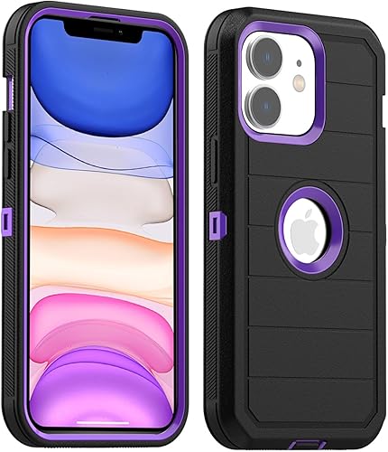 AICase Funda para iPhone 11, resistente protección contra caídas, cuerpo completo, resistente, a prueba de golpes, militar, resistente, duradera,