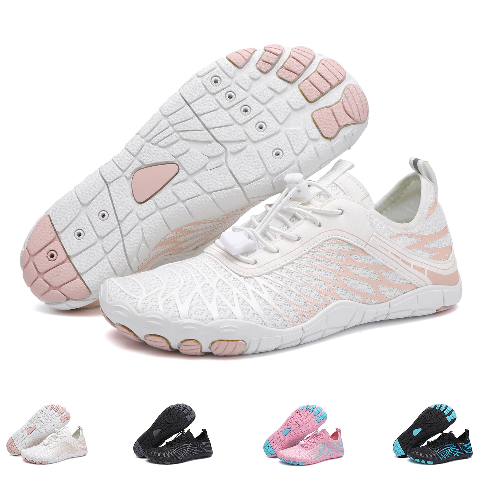 Hiking Barefoot Shoes for Womens Mens, 2026 New Comfortable Healthy&Non-Slip Barefoot Vitality Shoes Women's Minimalist Athletic Footwear, Wide Toe