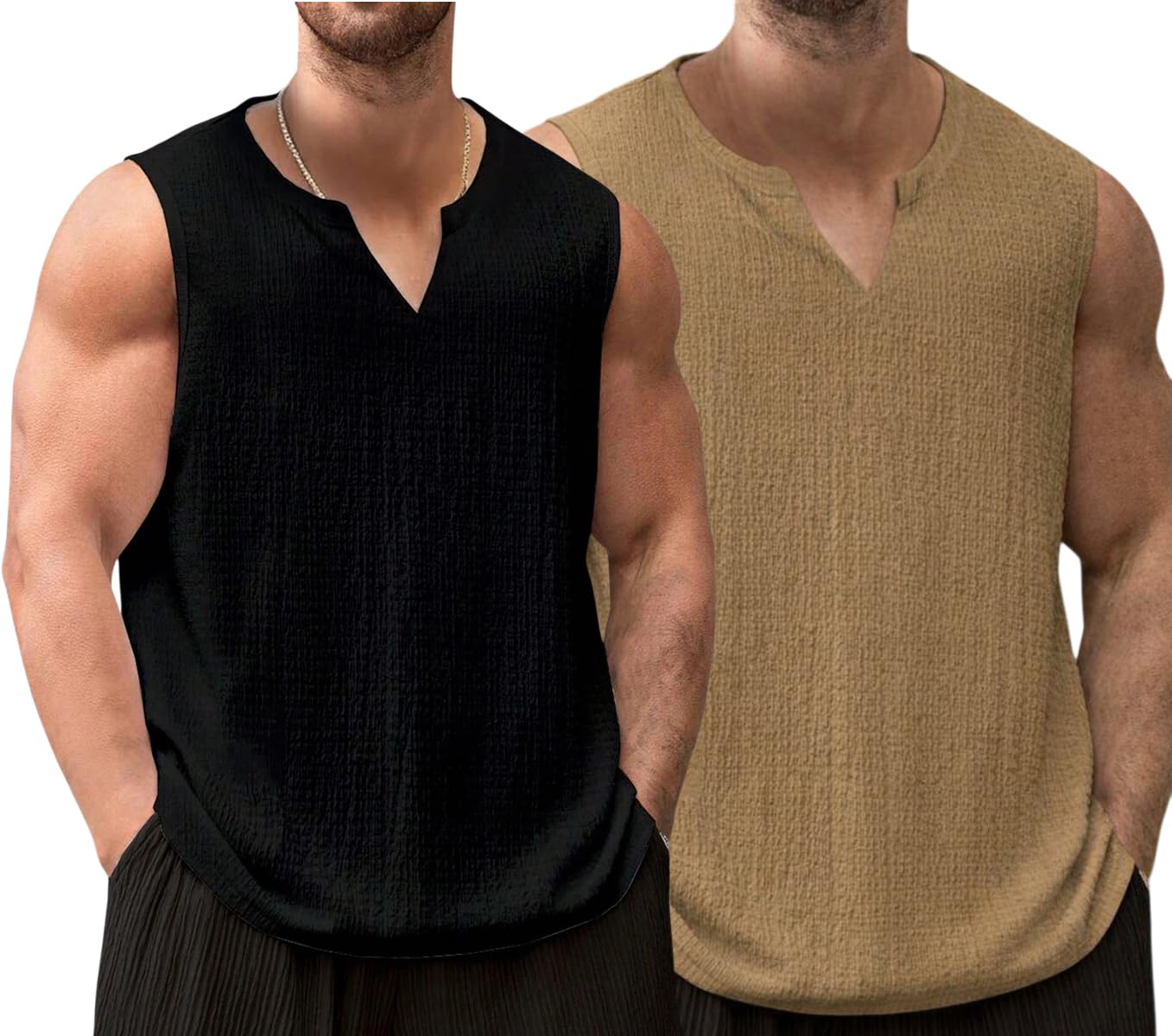 rodzen Men's Polycotton Oversized Sleeveless Tshirt-picture-38
