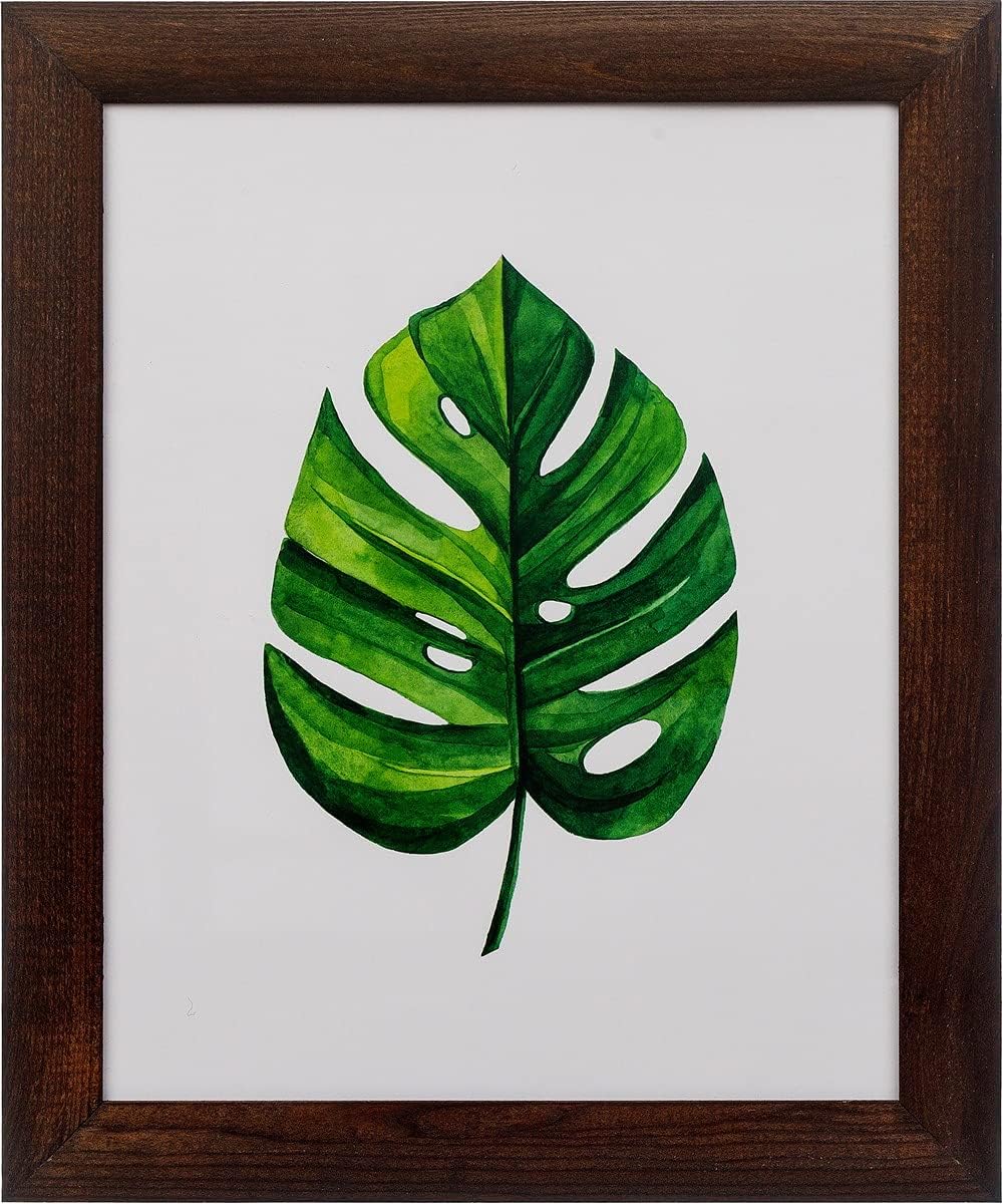 SimpleMe Rustic Wood Picture Frame 16x20 – Solid Pine Distressed Wooden Poster Photo Frame for Wall Hanging Display, Dark Brown