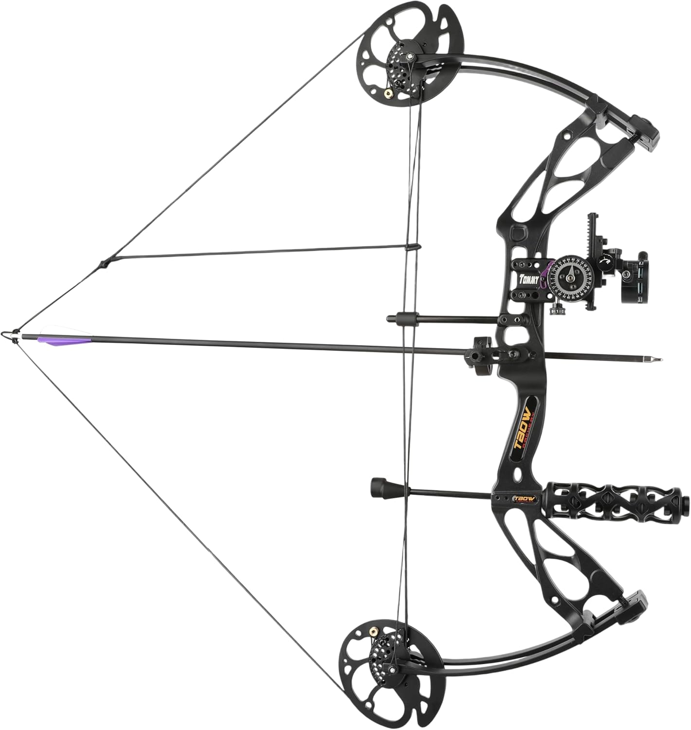 Compound Bow Set 0-70 lbs Adjustable Aluminum Alloy Body for Archery Compound Bow, Draw Length 16.4-30 Inches, Speed 325 FPS,Suitable for Hunting