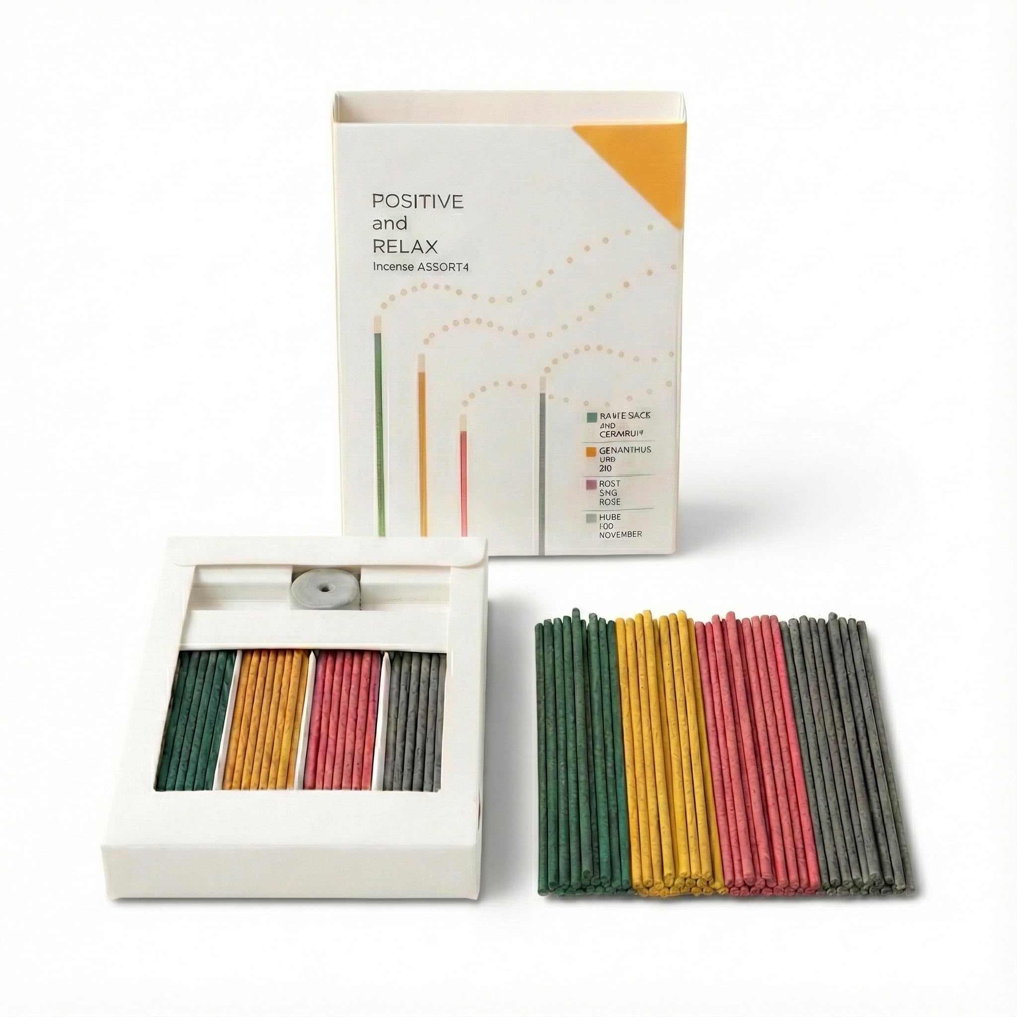 Kameyama Candle House Scented Incense Mini Assorted Japanese Made Incense Aroma Less Smoke Incense (Positive & Relax) : Home & Kitchen