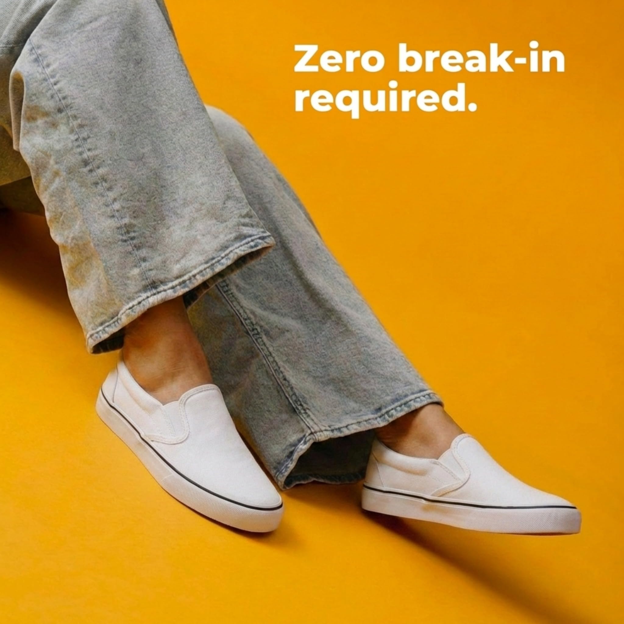 Emma Shoes Low-Top Slip Ons Women's Fashion Sneakers Casual Canvas Sneakers for Women Comfortable Flats Breathable Padded Insole Slip on Sneakers Women Low Slip on Shoes, White, 9