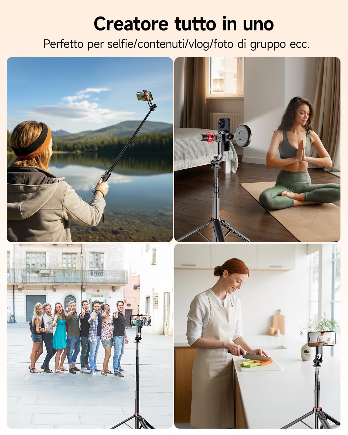 Rollei Treppiede Smartphone Magnetico 130cm Easy Creator MagPod Alluminio — immagine 11 di 16