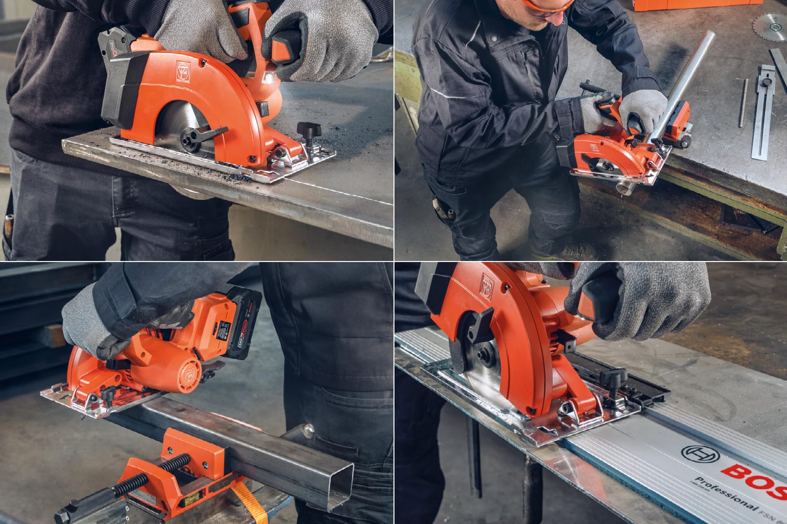 FEIN Scie circulaire sans fil F-IRON Cut 57 AS, sans batteries et chargeurs | Pour des coupes à froid rapides et précises dans les tôles, tubes et profilés. Compatible avec batteries AMPShare/Bosch18 V.