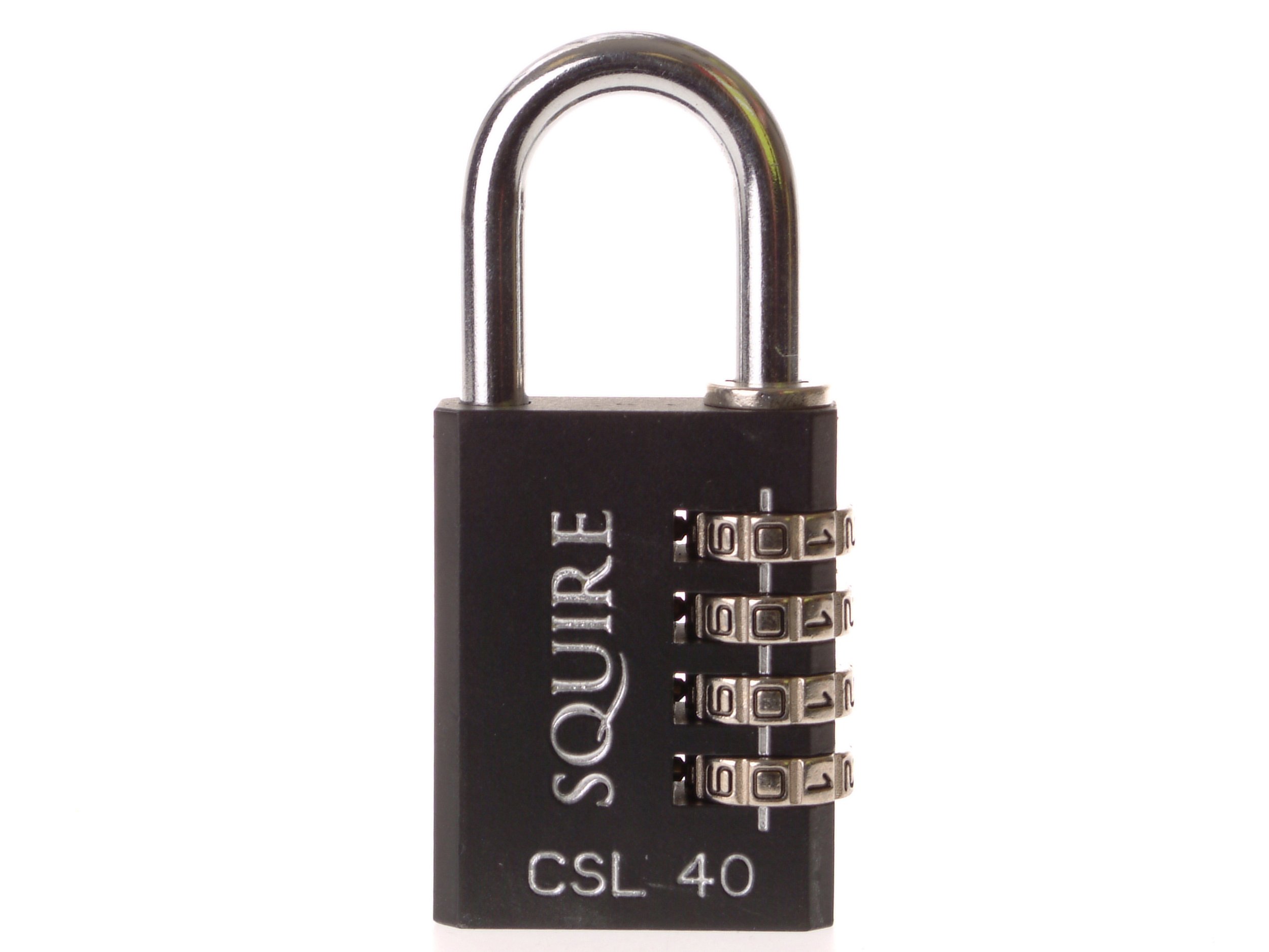 Defender Black - Die-Cast Combination Padlock 40Mm