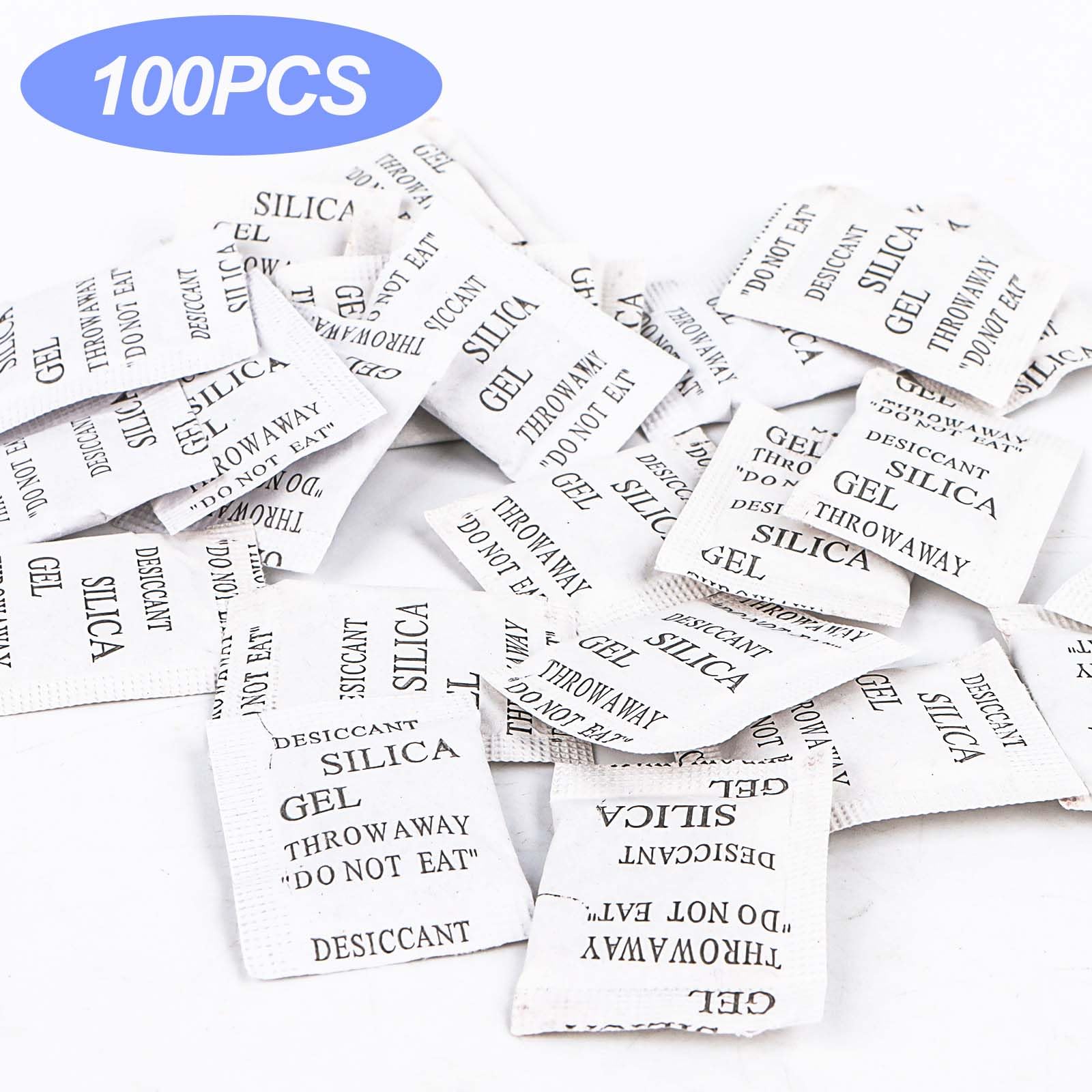 100 X 1g Silica Gel Packets – Desiccant Sachets, Anti-Damp Bags For Storage