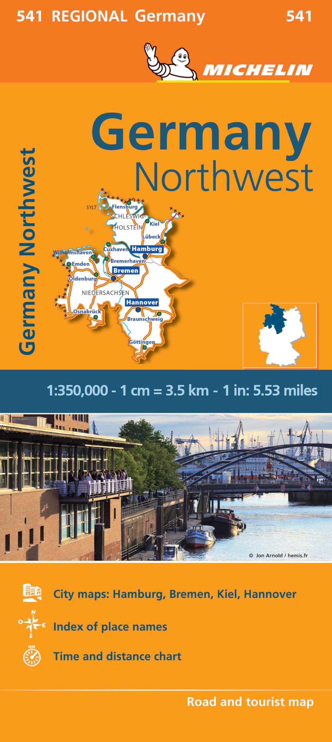 Germany Northwest - Michelin Regional Map 541: Map