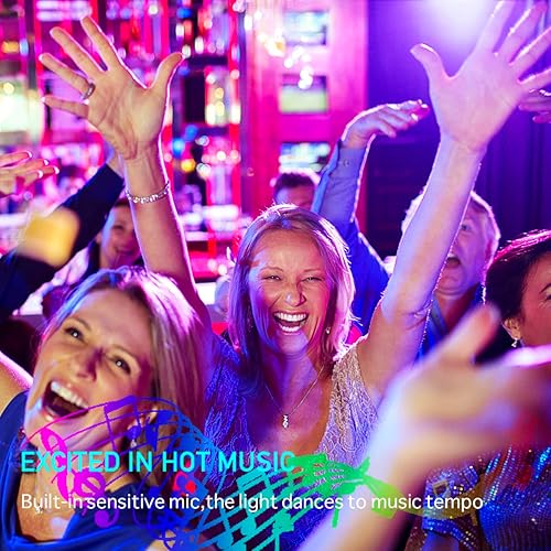 Miniatura 6 de Tira de luces LED inteligentes de 150 pies con control remoto de aplicación, luces LED RGB 5050 para dormitorio, sincronización de música, luces que