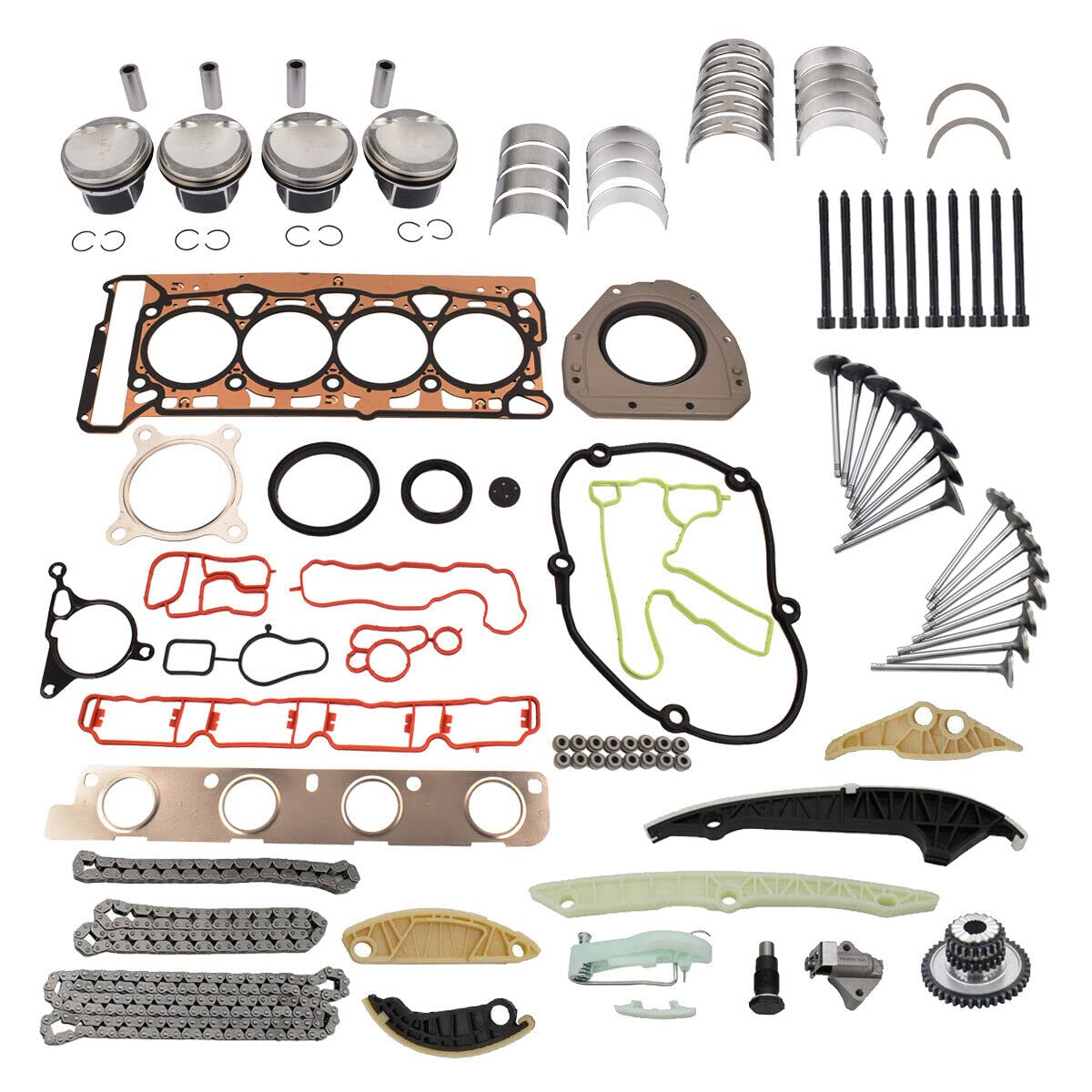 Kit de reparación de válvulas de pistón (21mm) Compatible con 1.8 TFSI TSI CDAA CDAB CDH CDHA CDHB 06F253039F 06H109158H 06J198151B