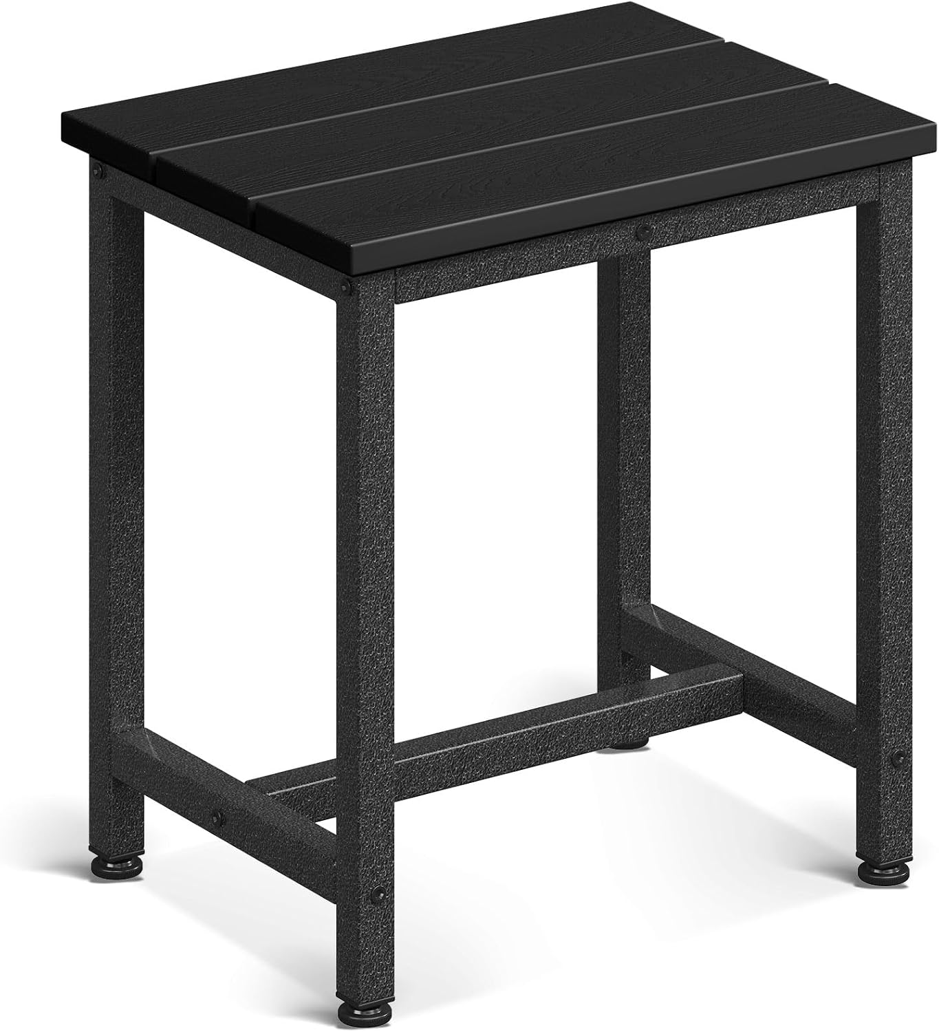 ODK Outdoor Side Table, Adirondack Patio End Table with Weather-Resistant, Waterproof Top for Hot Tub, Garden, Balcony, Poolside, Durable & Easy-to-Clean, Black