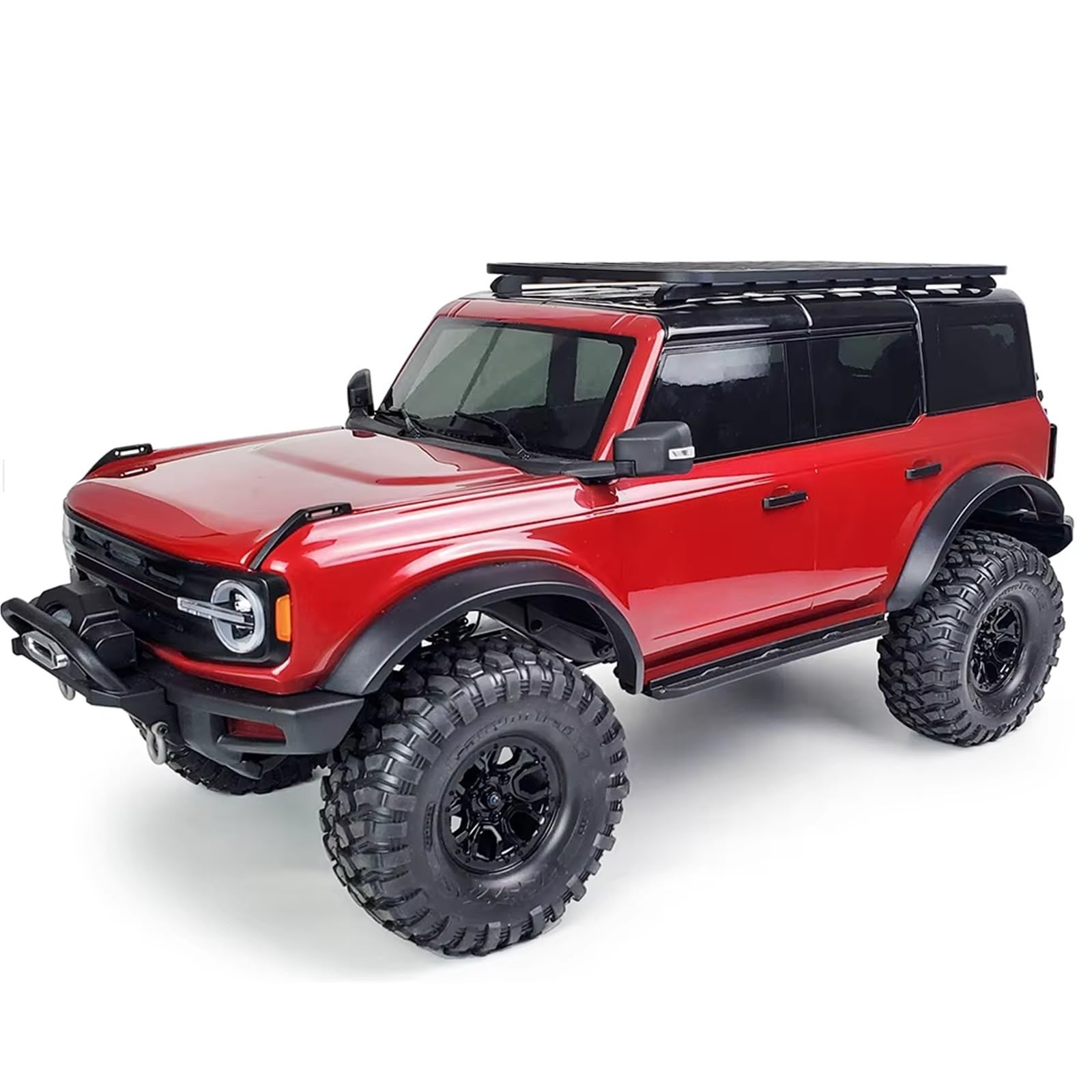 Accesorios Coches RC Compatible con TRX4 para Bronco 1/10, Coche Trepador De Control Remoto, Piezas De Decoración DIY, Portaequipajes De Techo De Metal para Coche RC