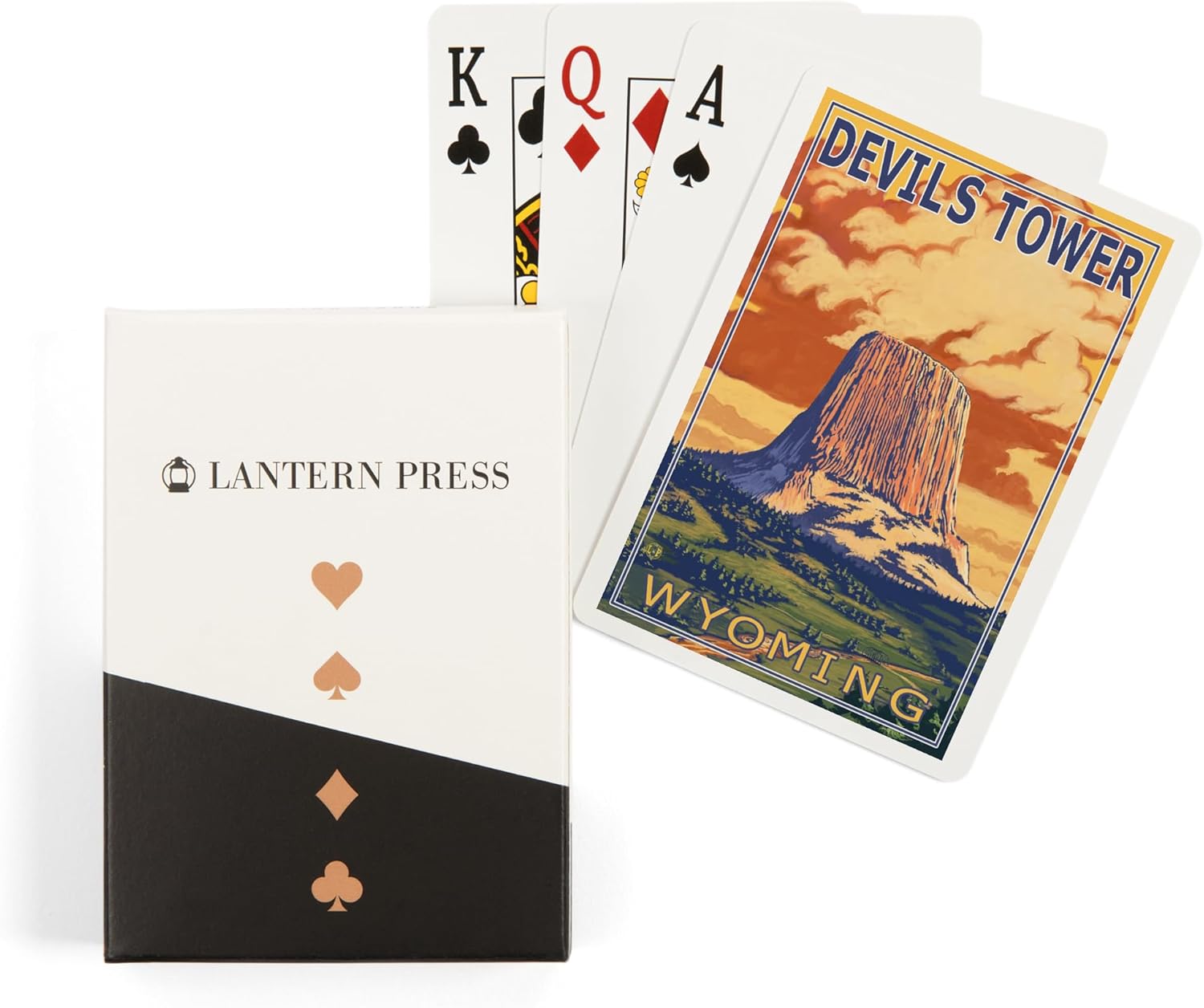 Lantern Press Devils Tower, Wyoming, 52 Playing Cards for Adults, Poker Size Card Deck