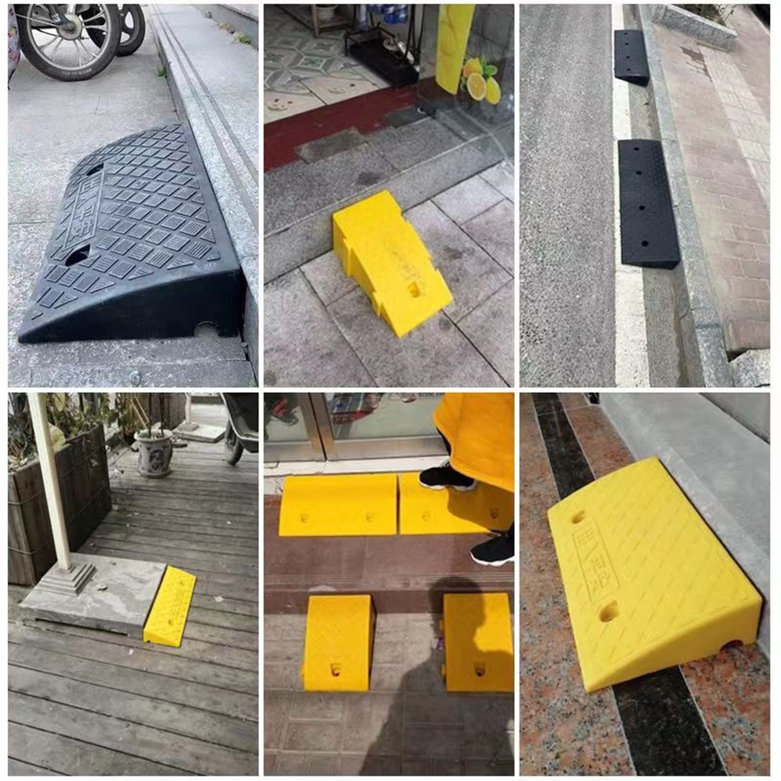 Rampa podjazdowa, przenośna lekka plastikowa rampa do podjazdu, do samochodów chodnikowych, kamperów, ciężarówek, szopy, rowerów, zwierząt domowych, skuterów, wózków inwalidzkich, rampa progowa
