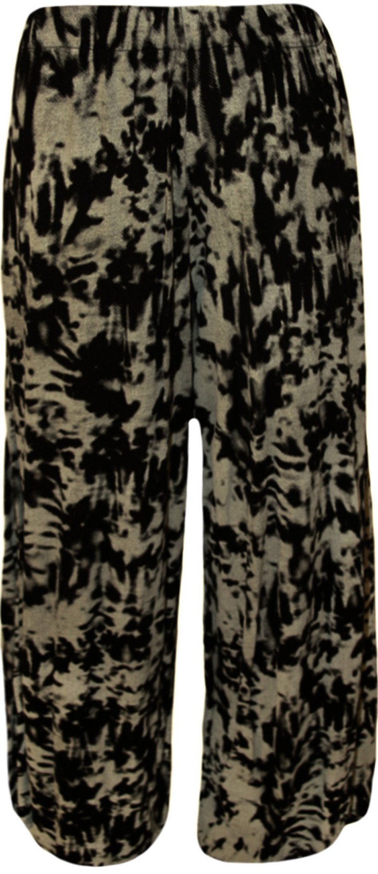 Wearall Women's Tie Dye Plus Size Palazzo Wide Leg Flared Trousers Print Pants - 24-26